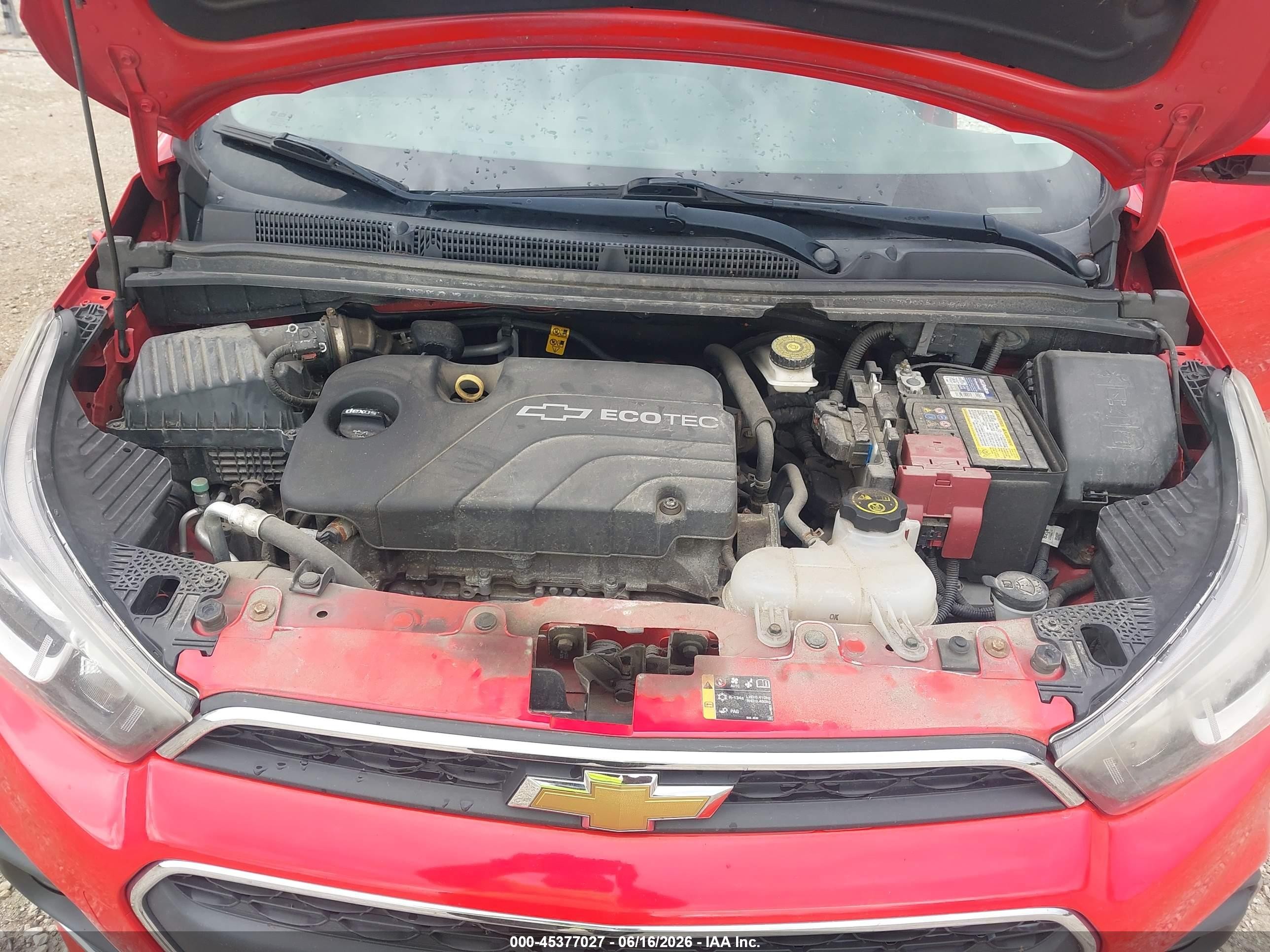 2016 Chevrolet Spark 1lt Cvt Red vin: KL8CD6SA2GC574160