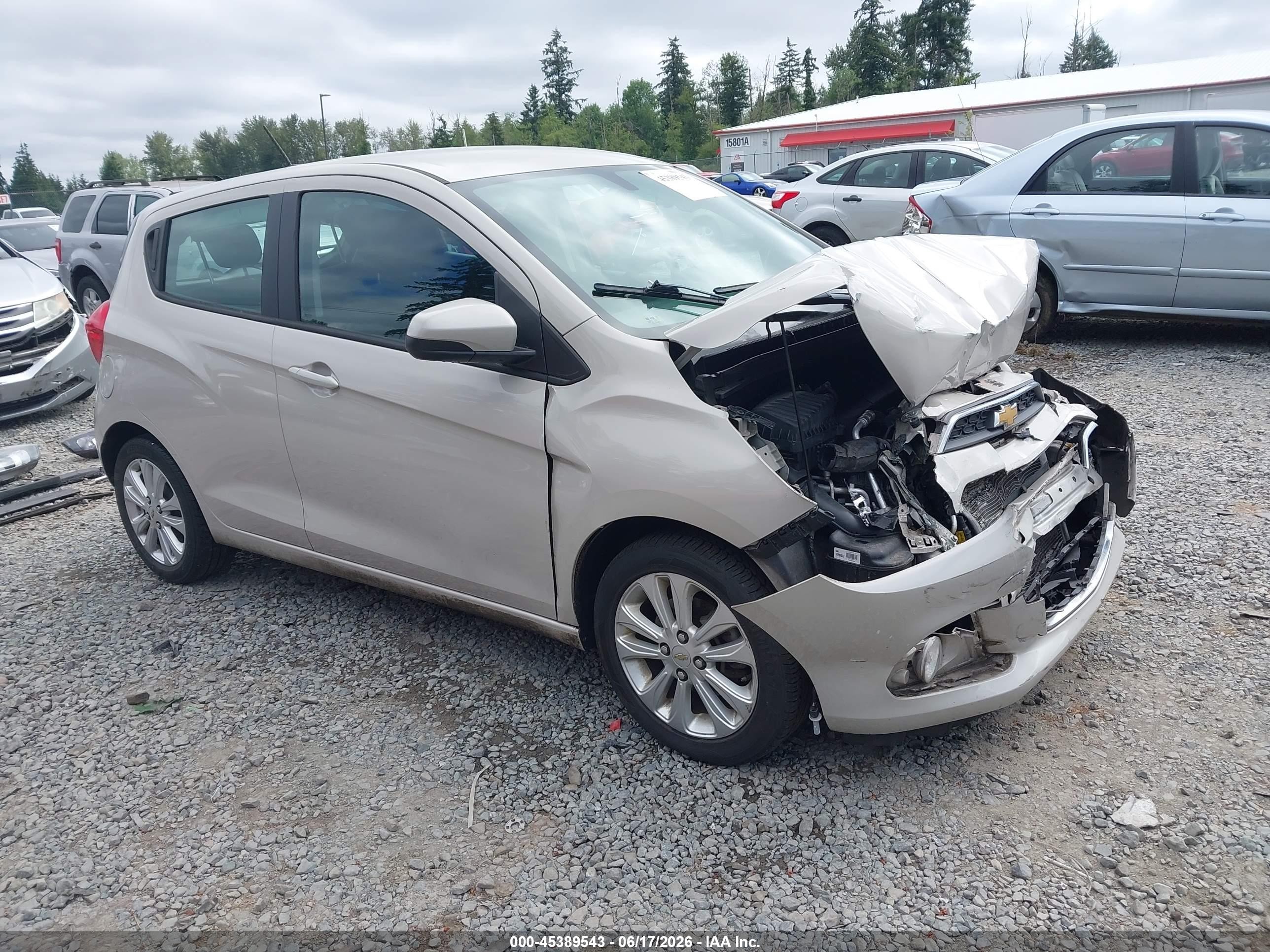 2016 Chevrolet Spark 1lt Cvt Beige vin: KL8CD6SA3GC608493
