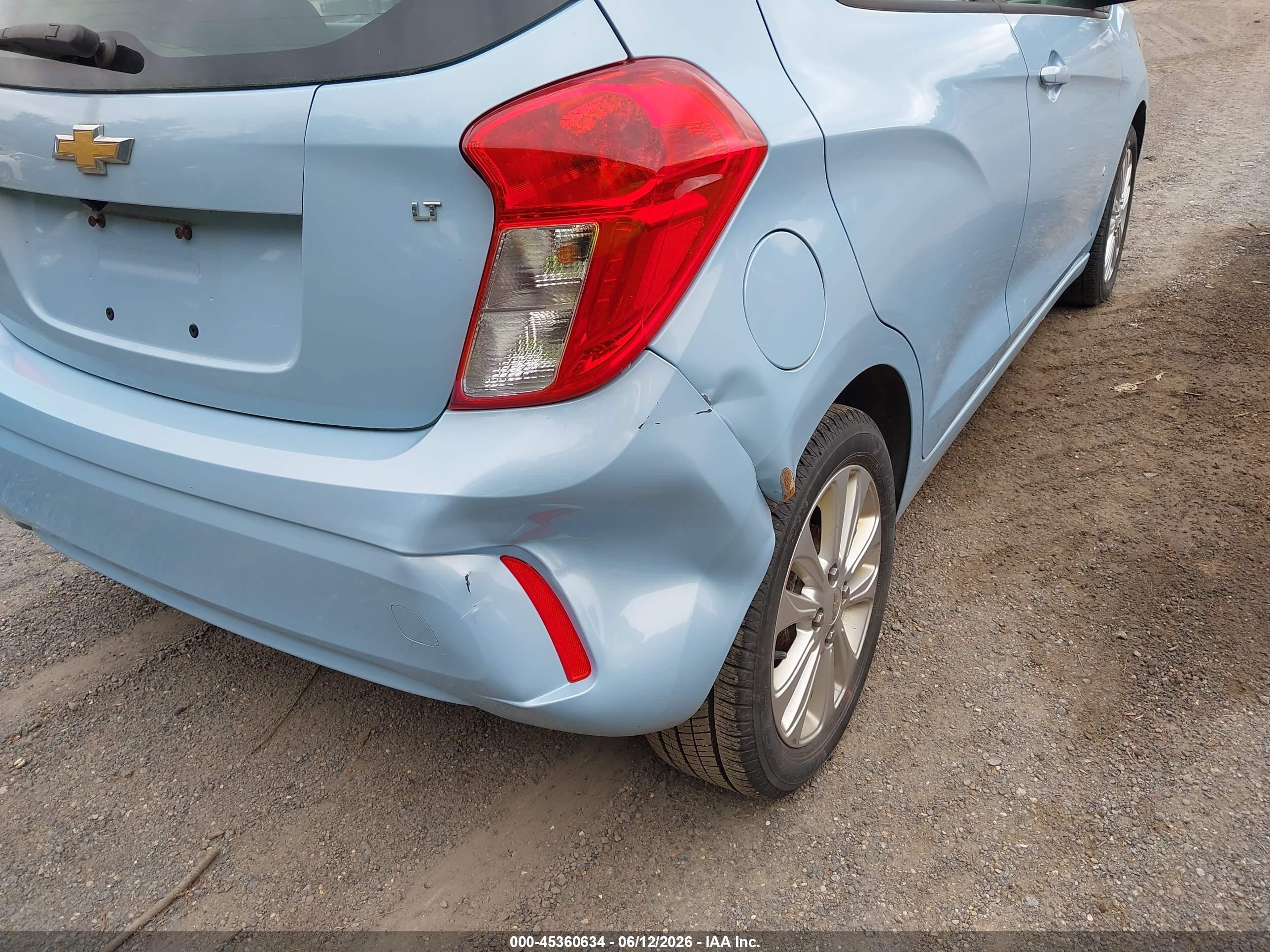 2016 Chevrolet Spark 1lt Cvt Blue vin: KL8CD6SA9GC608143