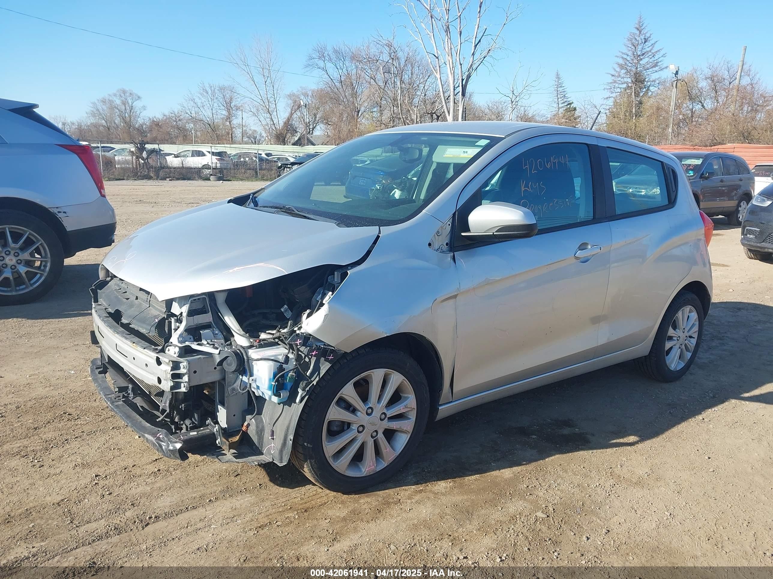2018 Chevrolet Spark 1lt Cvt Silver vin: KL8CD6SAXJC439189