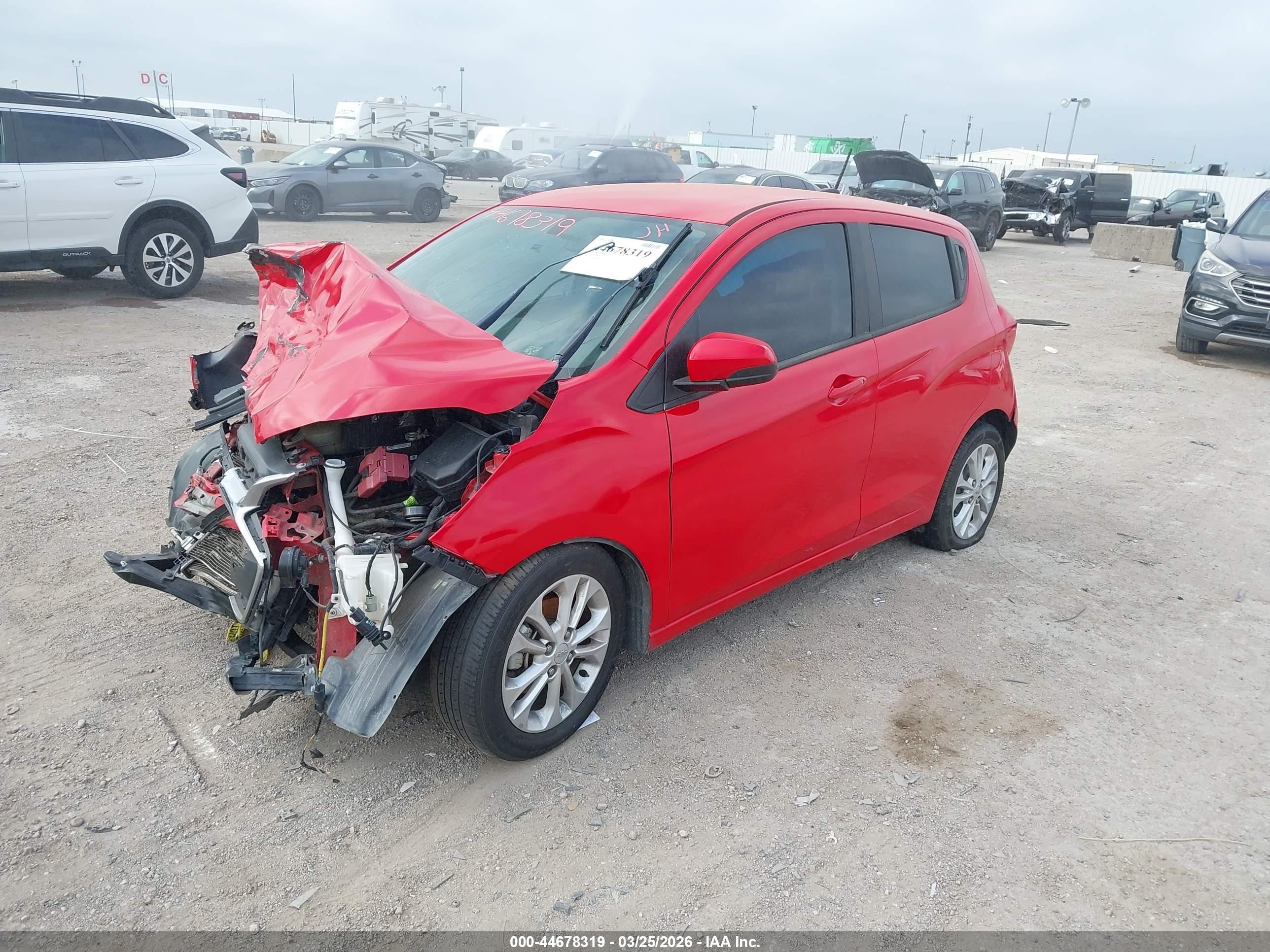 2021 Chevrolet Spark Fwd 1lt Automatic Red vin: KL8CD6SAXMC730876