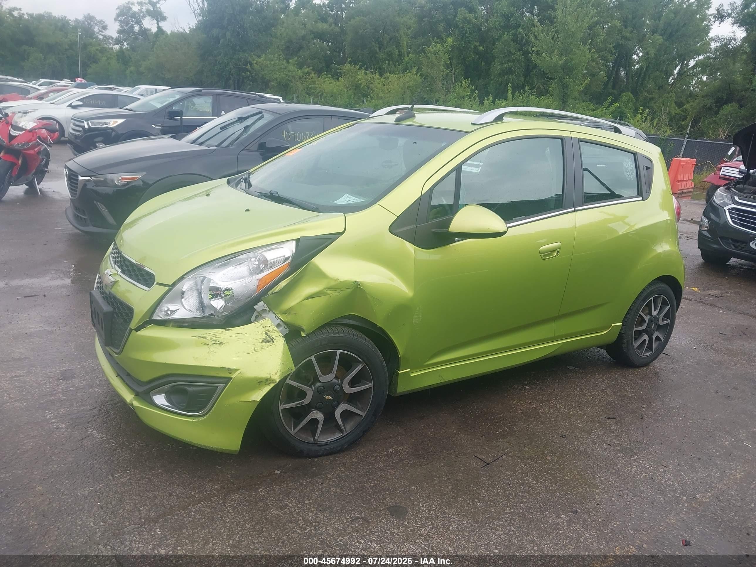 2013 Chevrolet Spark 2lt Manual Green vin: KL8CE6S92DC507587
