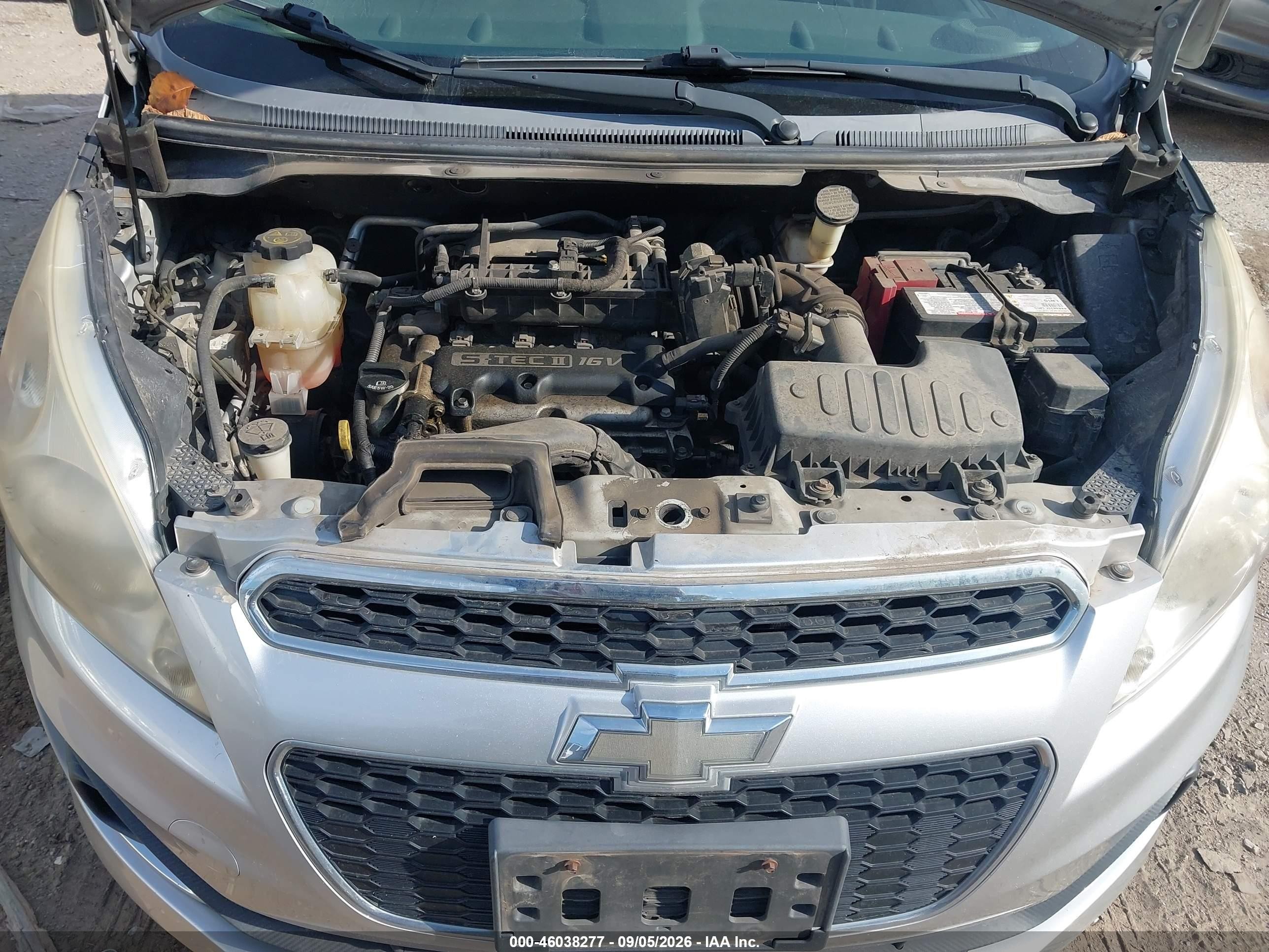 2013 Chevrolet Spark 2lt Auto Silver vin: KL8CF6S94DC517857