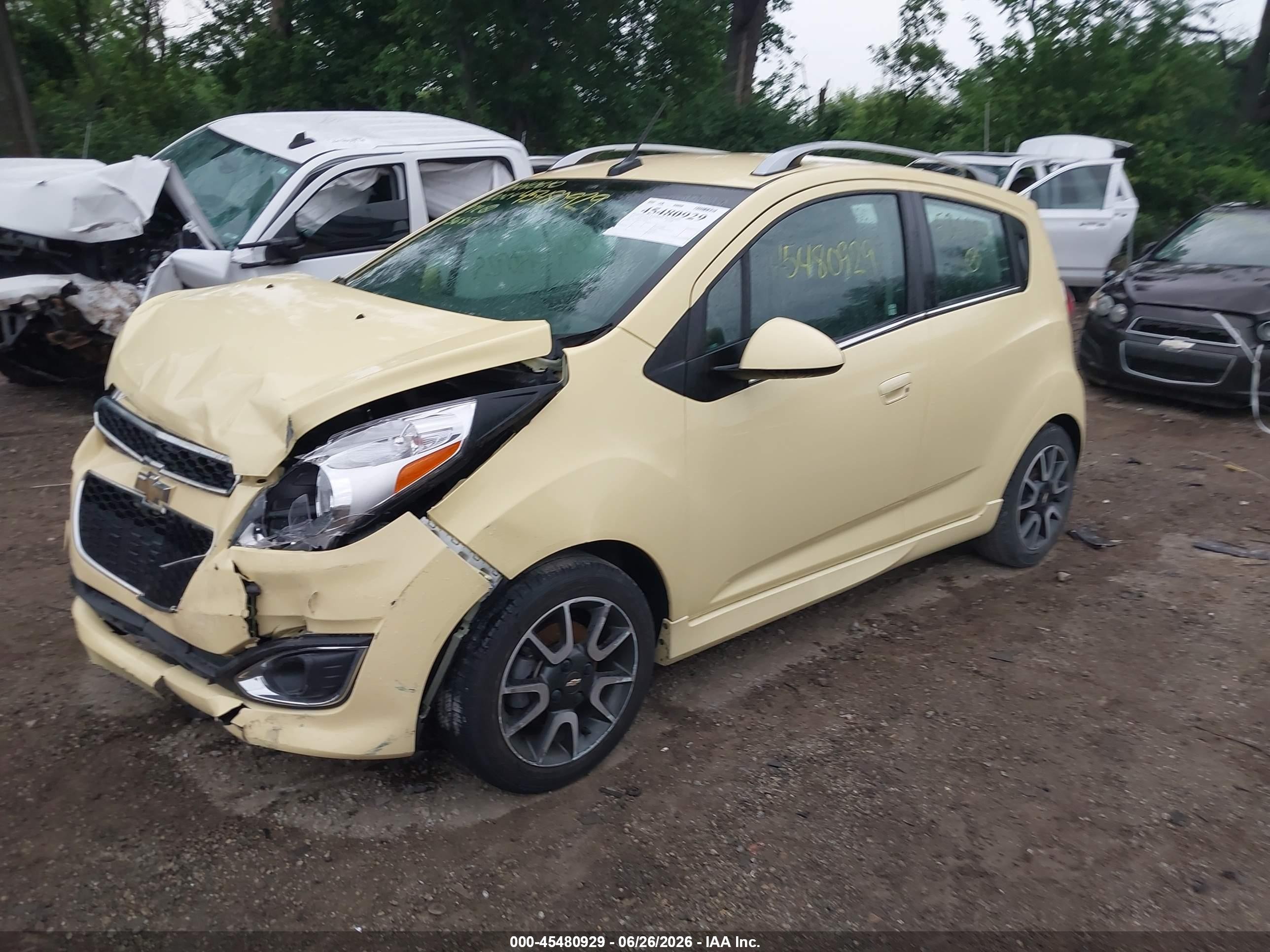 2013 Chevrolet Spark 2lt Auto Yellow vin: KL8CF6S95DC536854