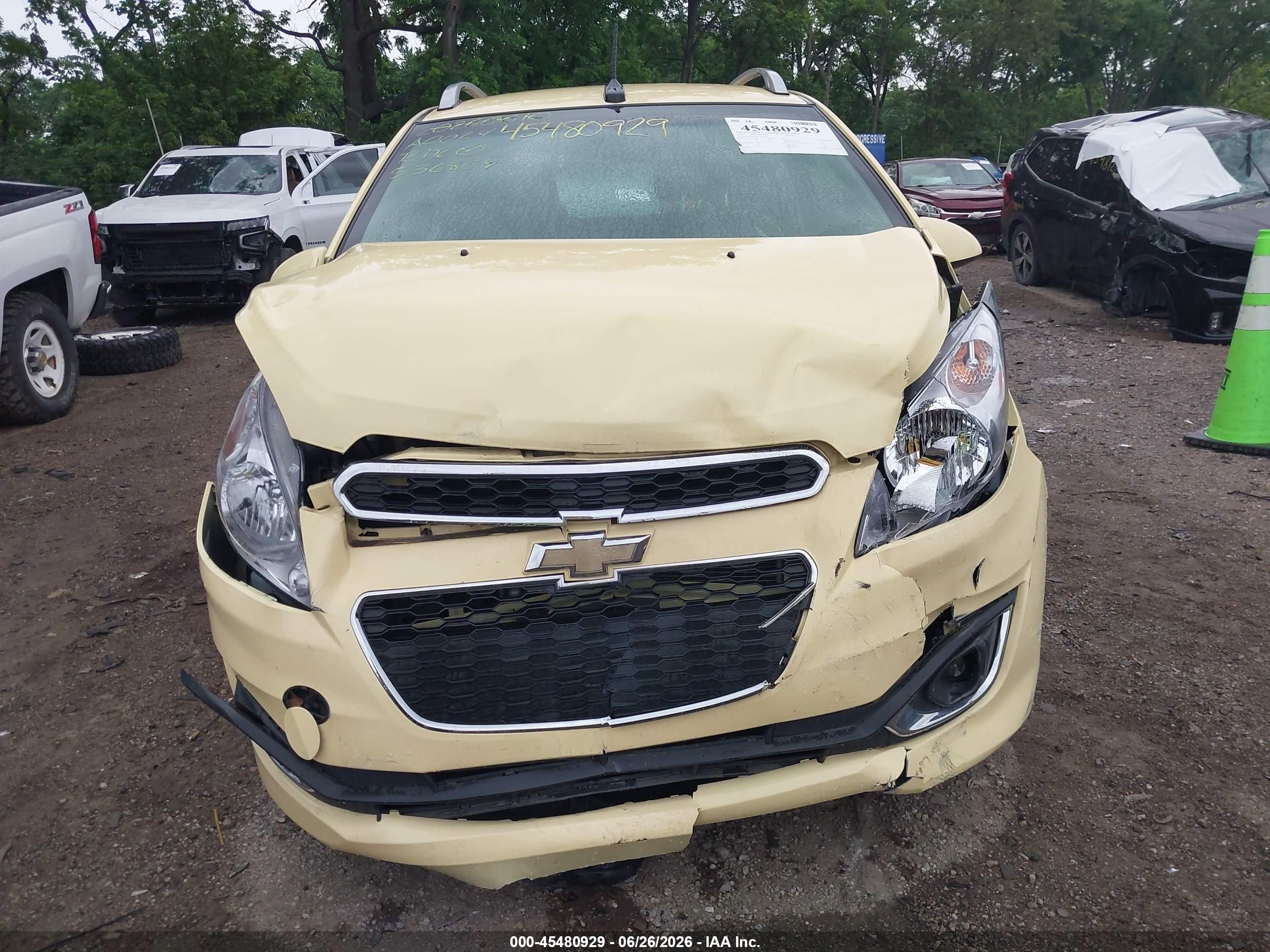 2013 Chevrolet Spark 2lt Auto Yellow vin: KL8CF6S95DC536854