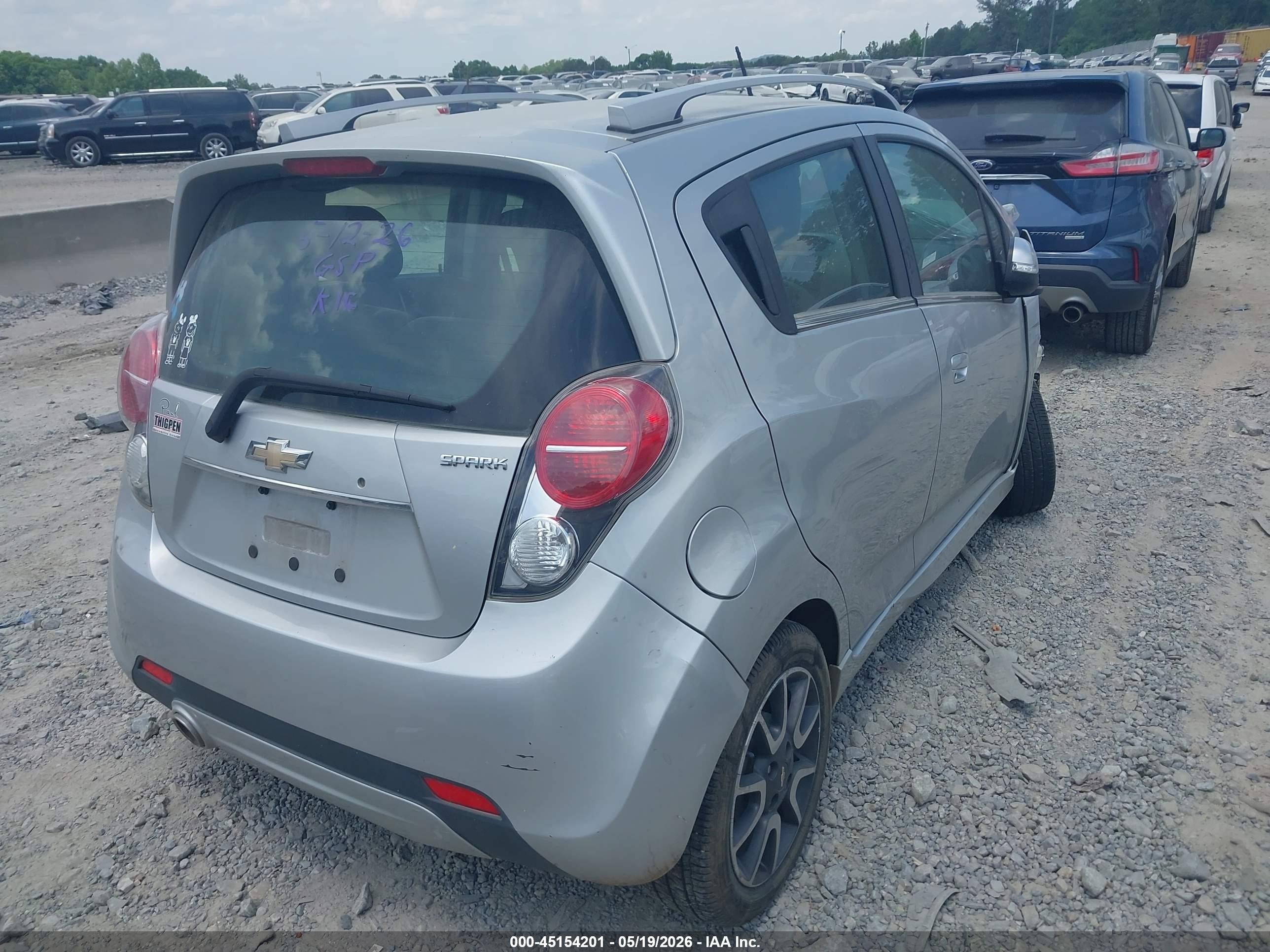 2015 Chevrolet Spark 2lt Cvt Silver vin: KL8CF6S95FC763948