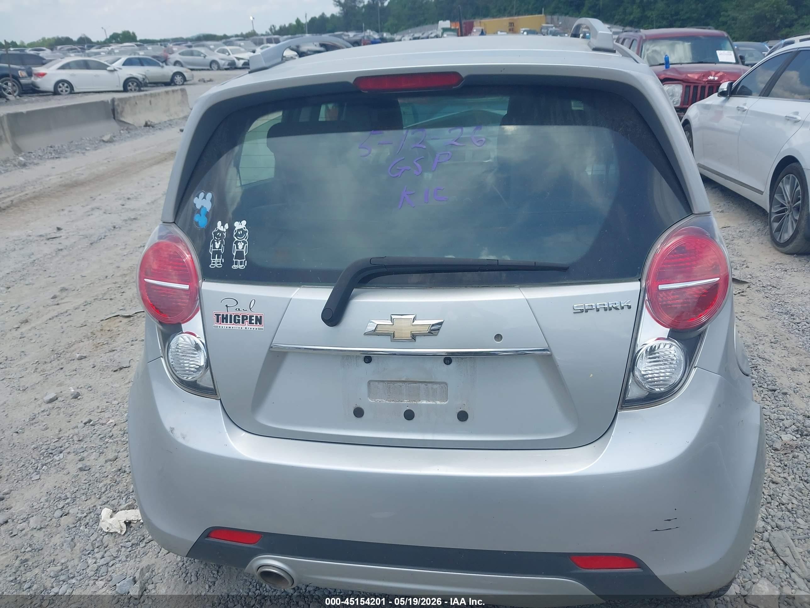 2015 Chevrolet Spark 2lt Cvt Silver vin: KL8CF6S95FC763948