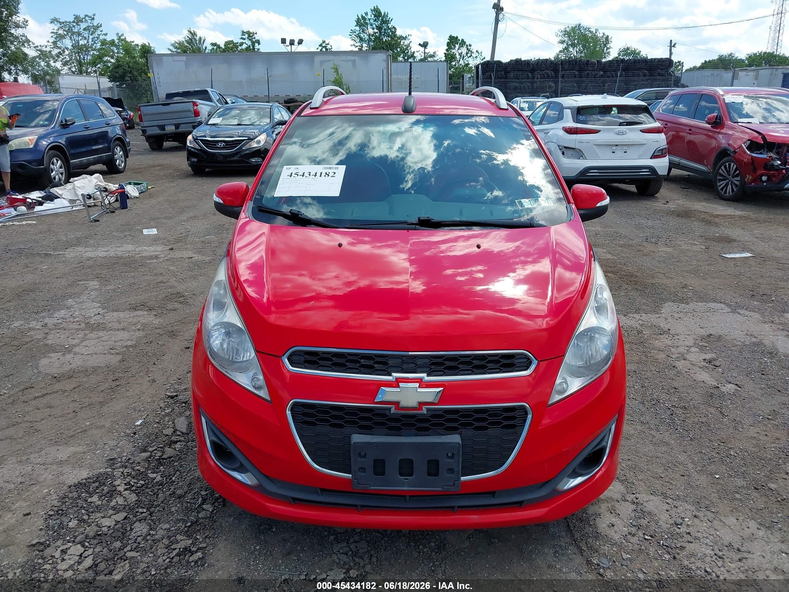 2015 Chevrolet Spark 2lt Cvt Red vin: KL8CF6S99FC791865