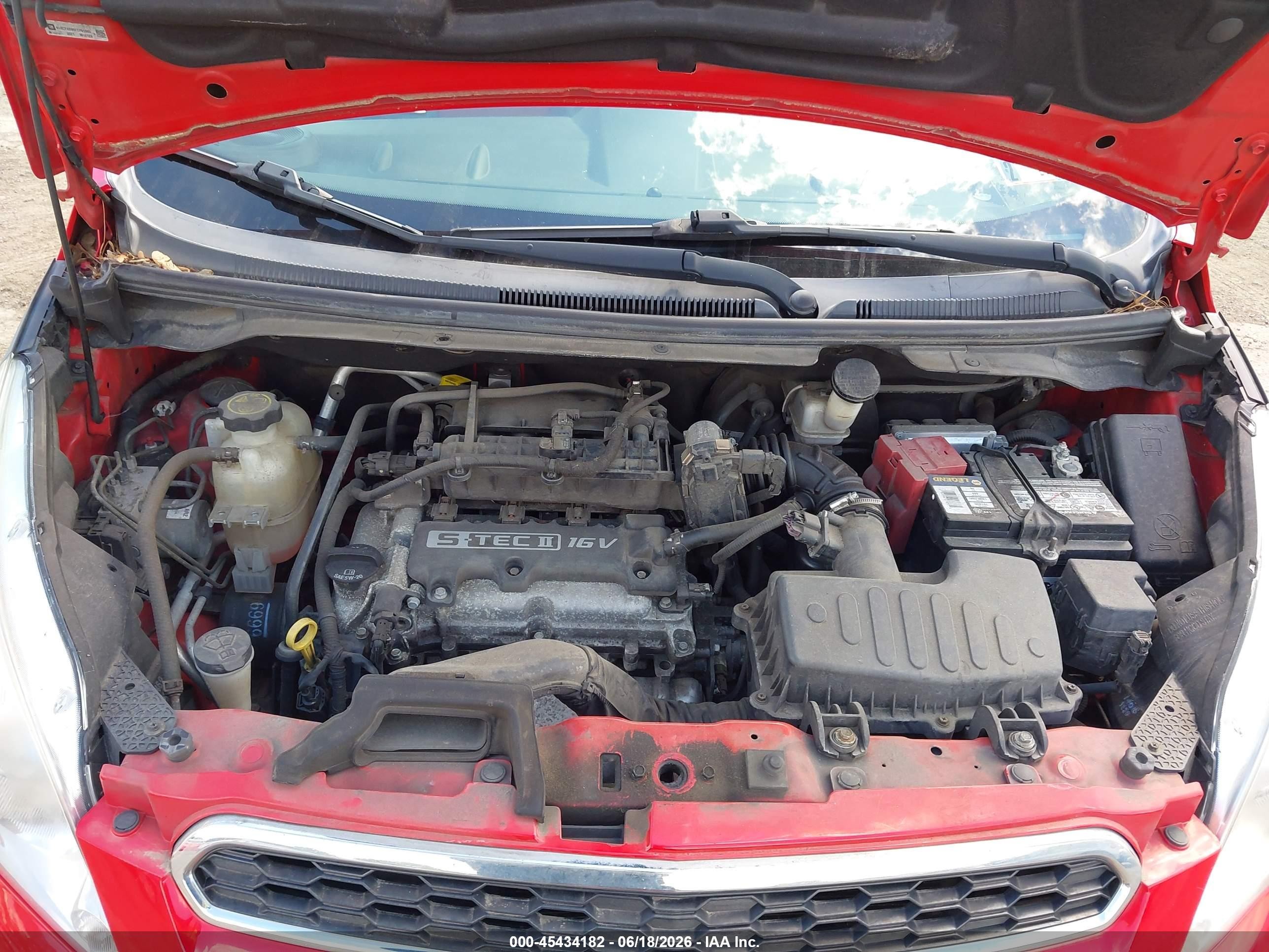 2015 Chevrolet Spark 2lt Cvt Red vin: KL8CF6S99FC791865