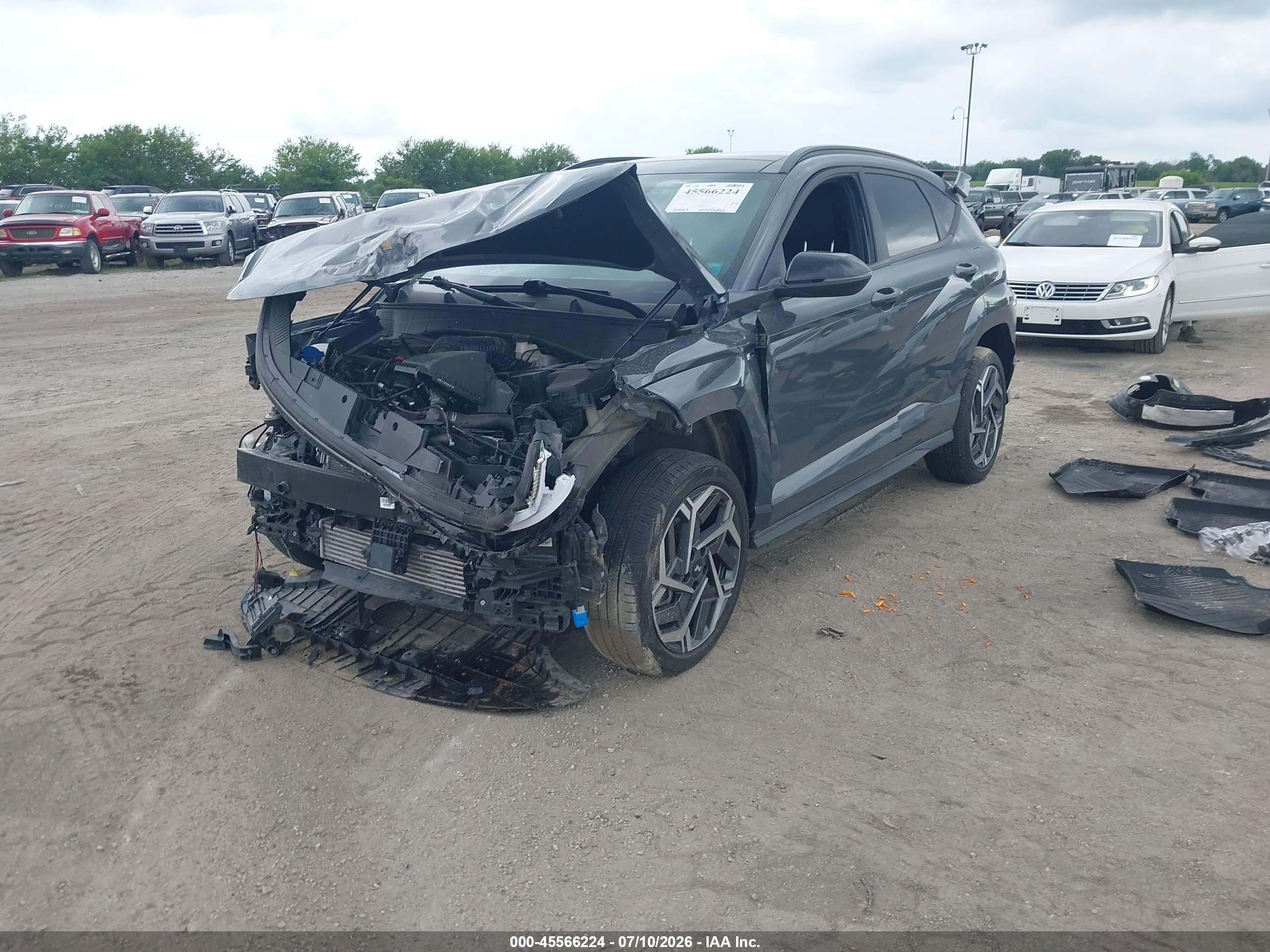 2024 Hyundai Kona N Line Серый vin: KM8HACA35RU069133
