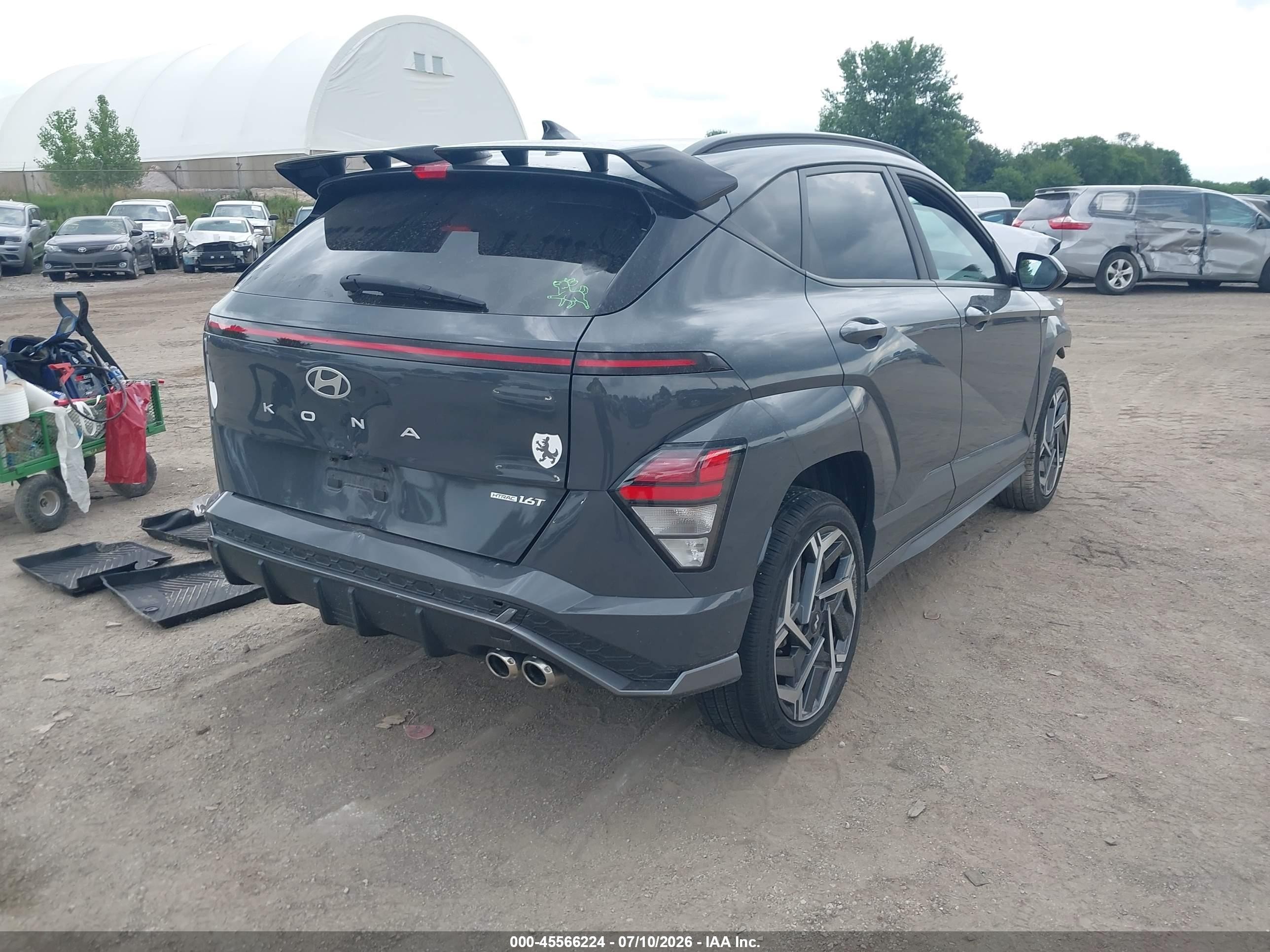 2024 Hyundai Kona N Line Серый vin: KM8HACA35RU069133