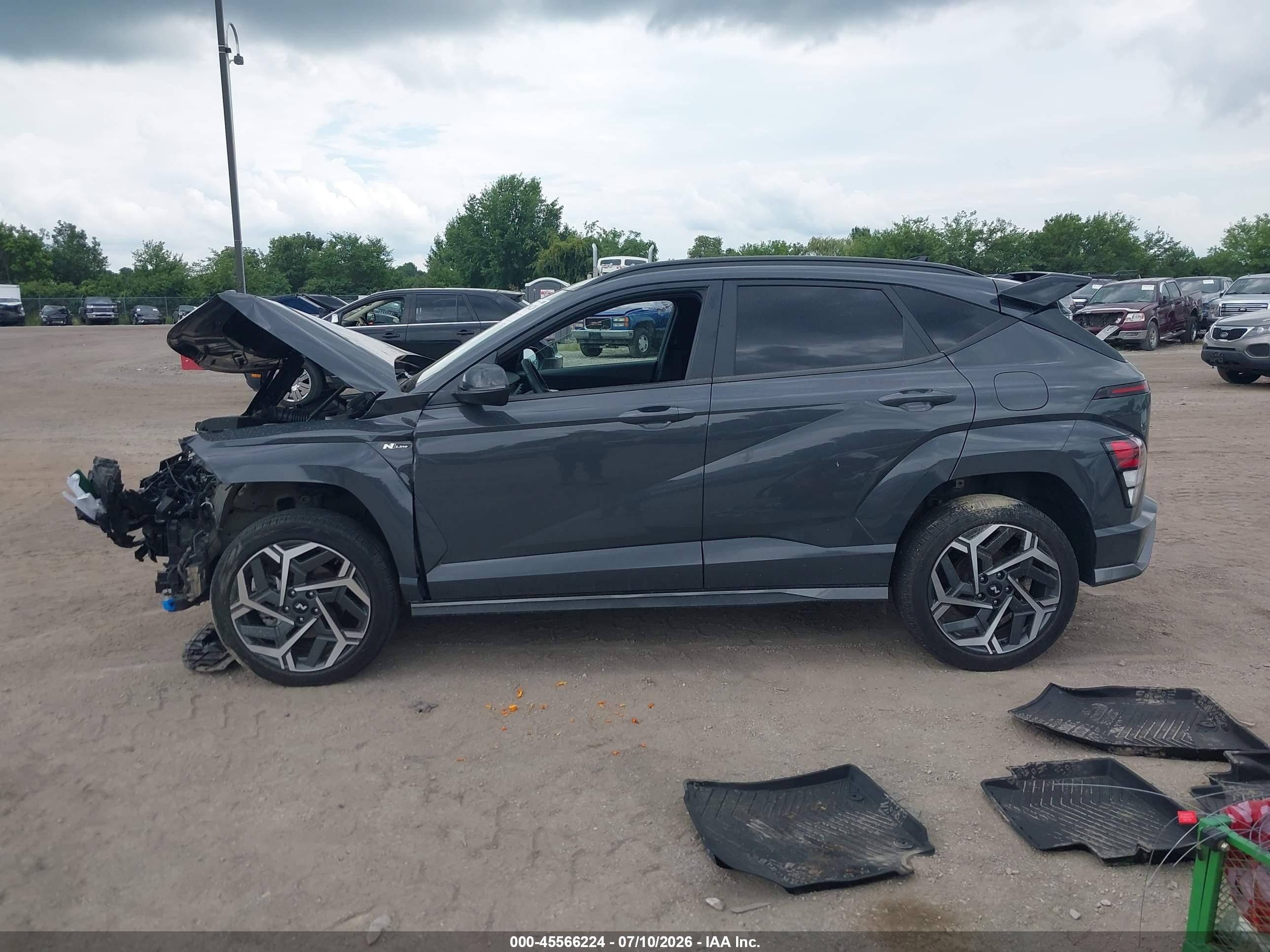 2024 Hyundai Kona N Line Серый vin: KM8HACA35RU069133