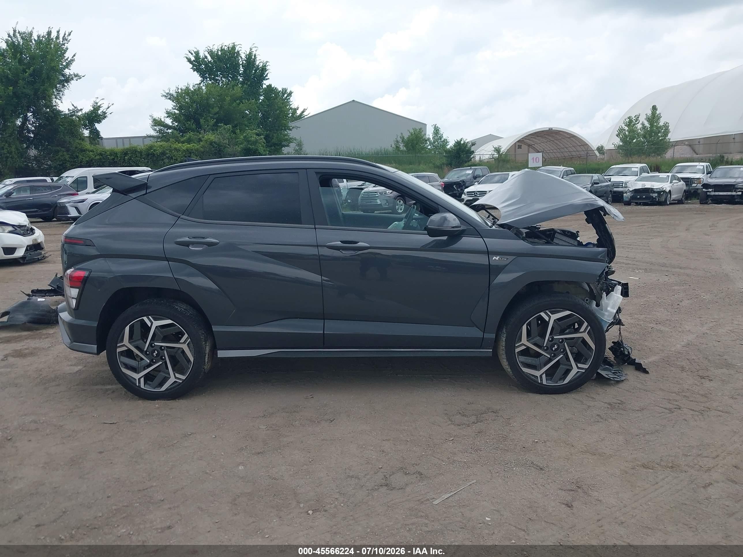 2024 Hyundai Kona N Line Серый vin: KM8HACA35RU069133