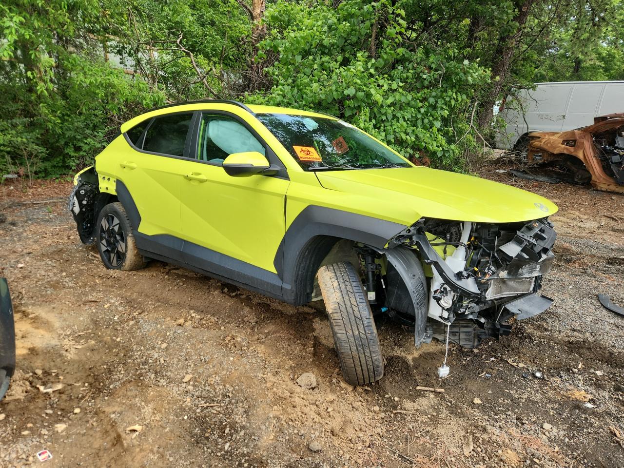 2024 Hyundai Kona Yellow vin: KM8HBCAB1RU159853 Damage: Rf Axle Assembly, Broken, Replacement Required
