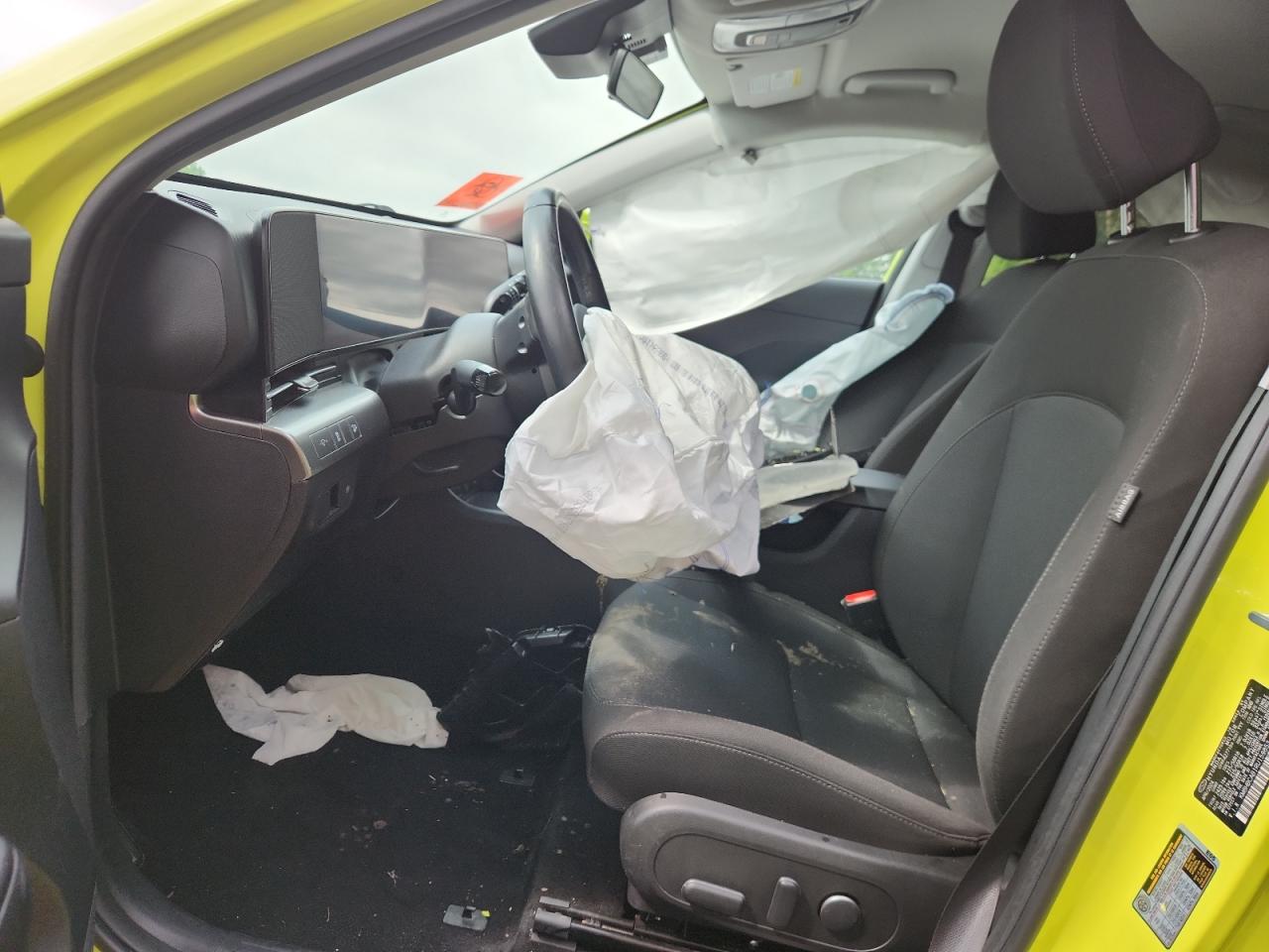 2024 Hyundai Kona Yellow vin: KM8HBCAB1RU159853 Damage: Airbag - Front Left, Deployed, Replacement Required