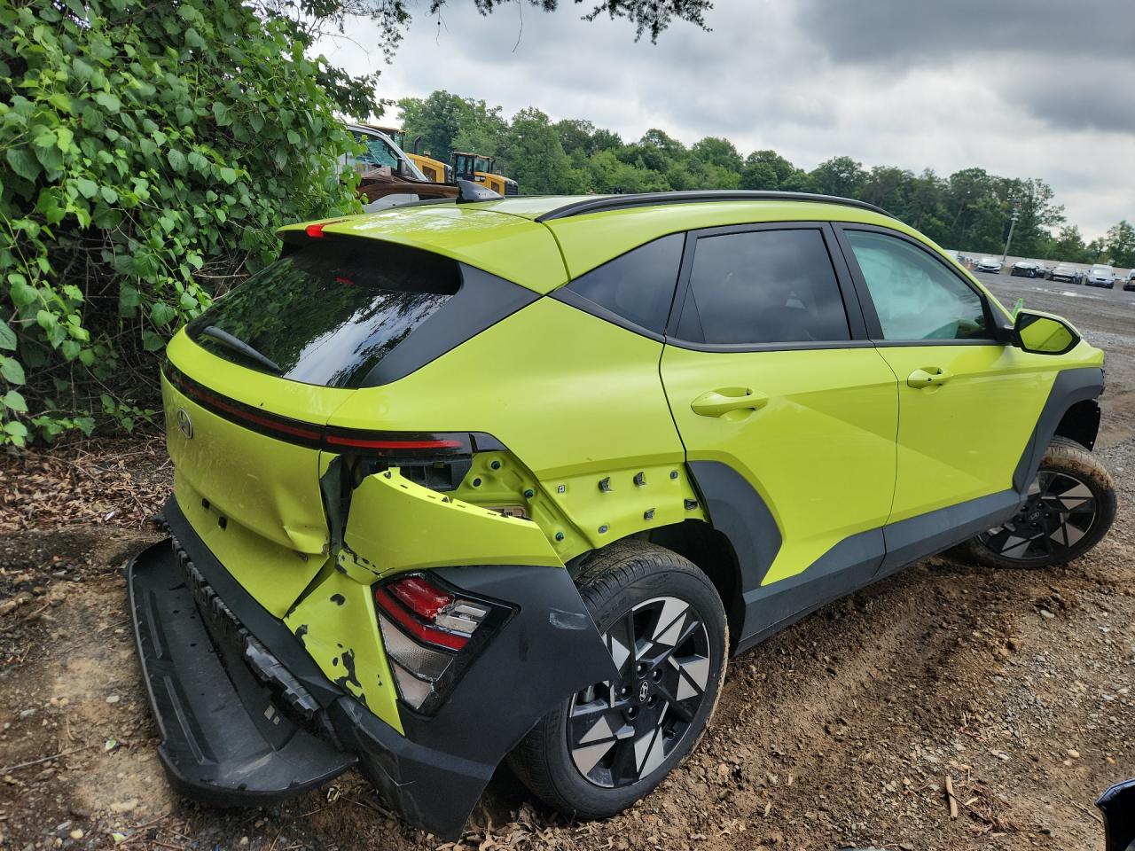 2024 Hyundai Kona Yellow vin: KM8HBCAB1RU159853 Damage: Right Qtr Panel Cladding, Missing, Replacement Required