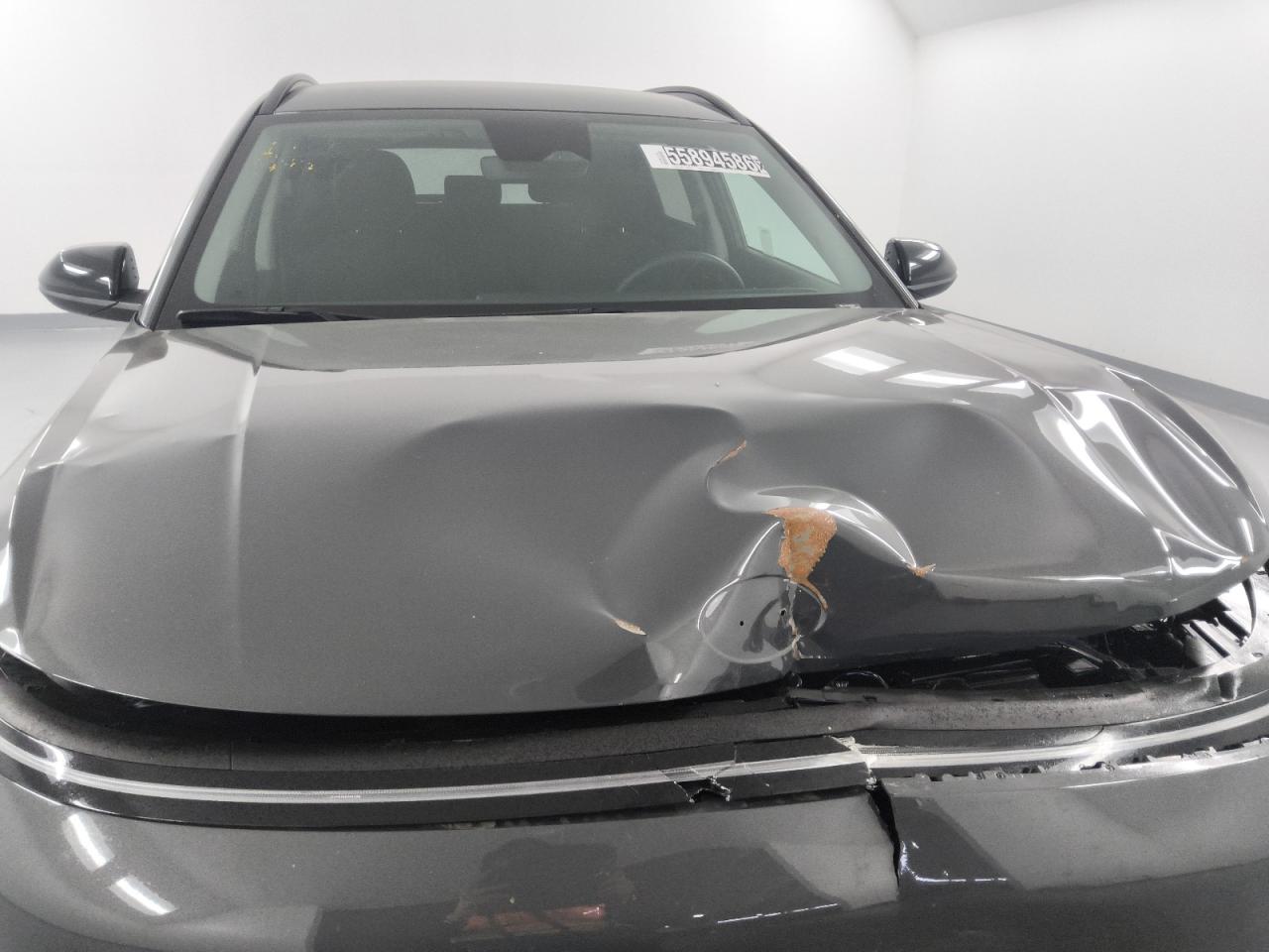 2026 Hyundai Kona Sel Sport Gray vin: KM8HF3AB1TU447383 Damage: Hood, Severe Damage, Replacement Required