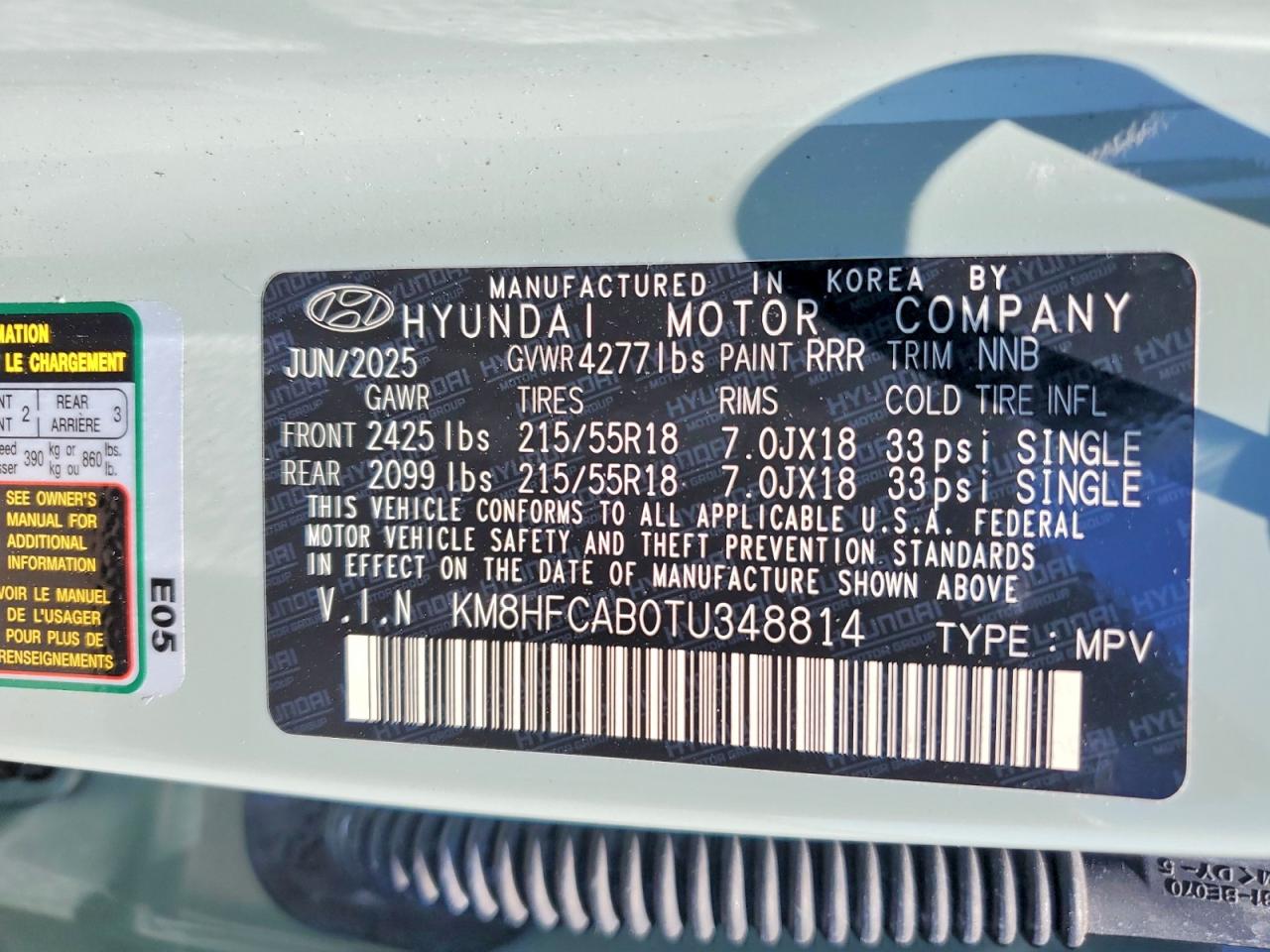 2026 Hyundai Kona Sel Sport Gray vin: KM8HFCAB0TU348814