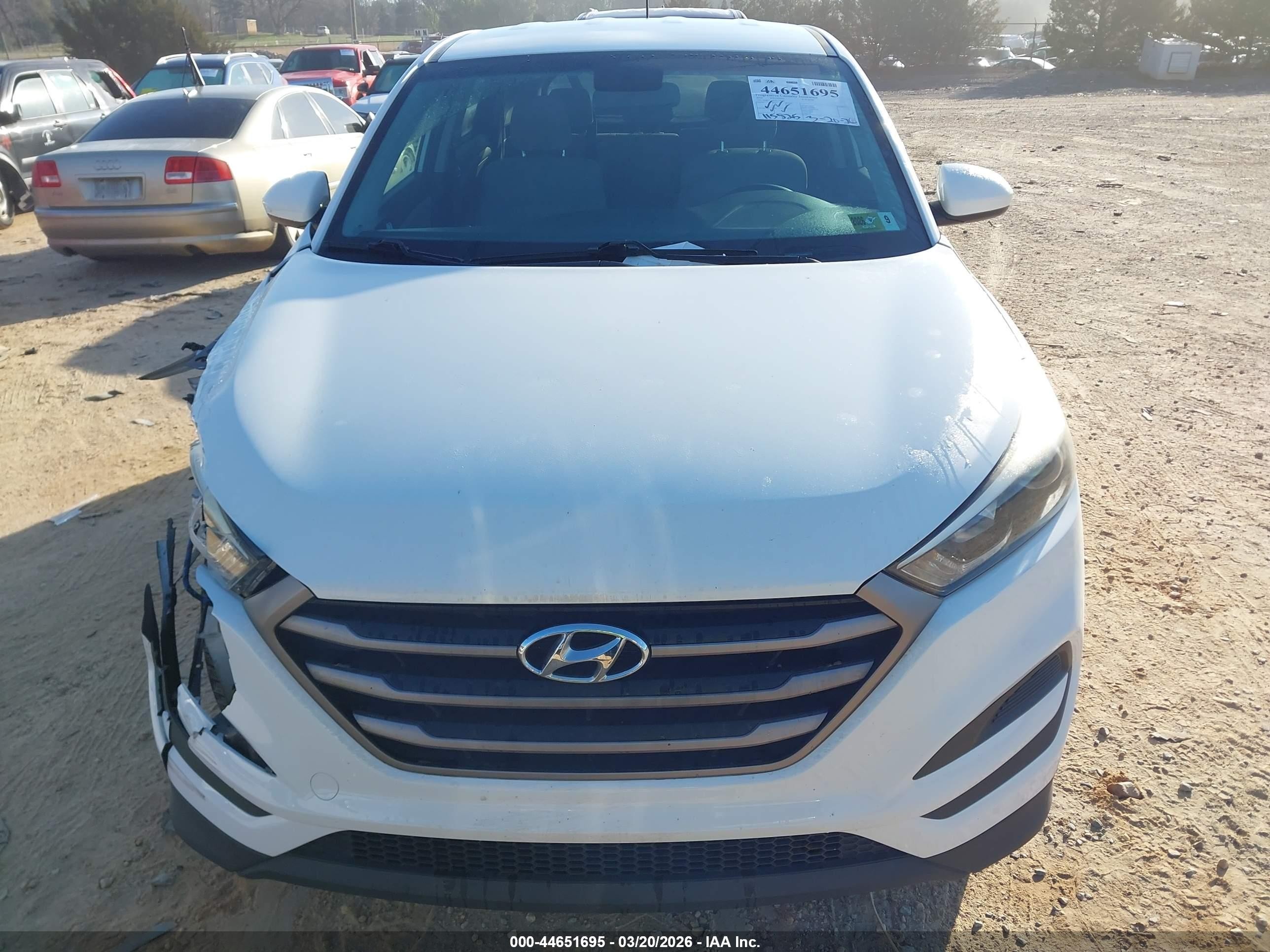 2016 Hyundai Tucson Se Белый vin: KM8J23A41GU114945