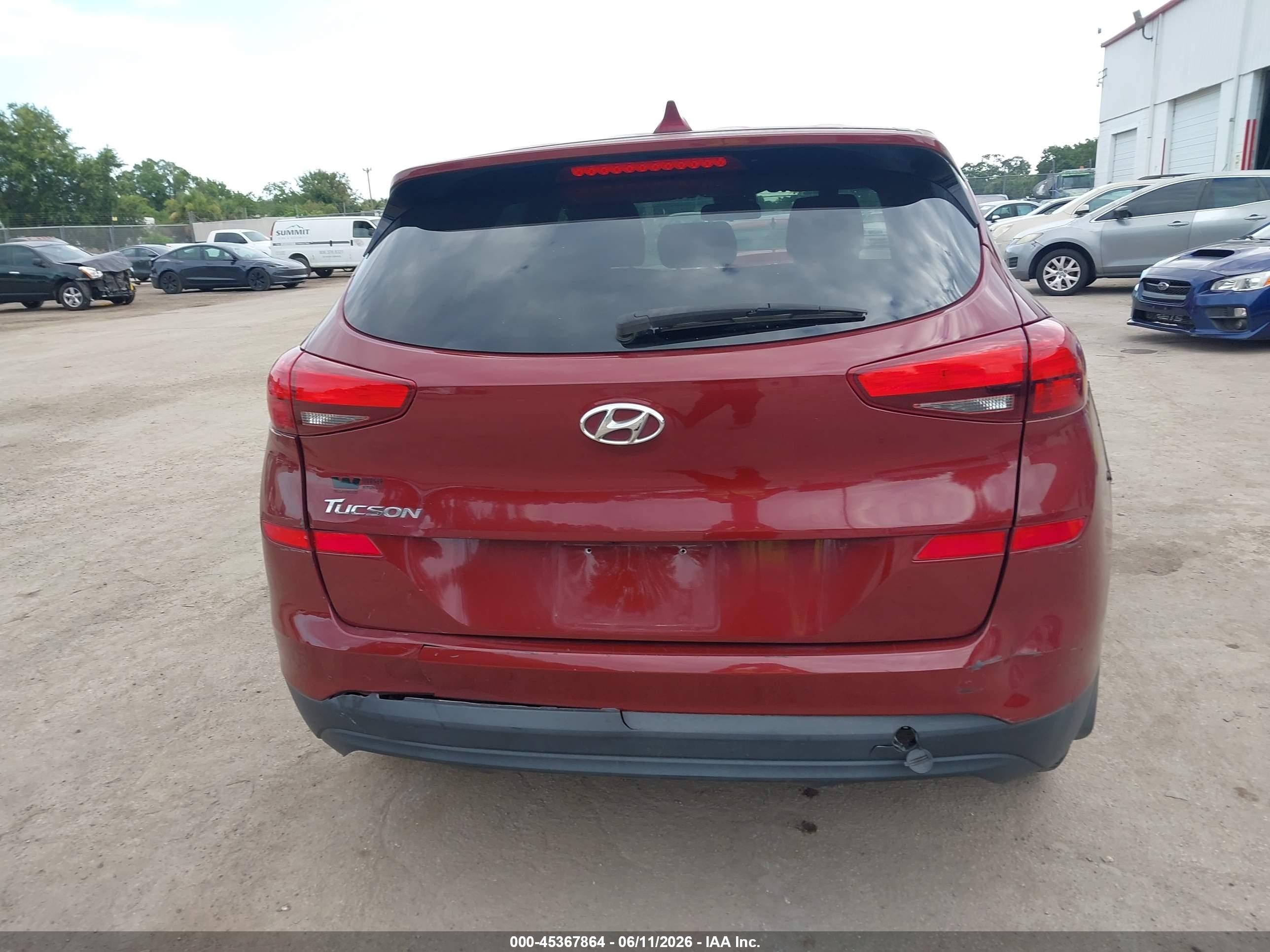 2019 Hyundai Tucson Se Burgundy vin: KM8J23A47KU999211