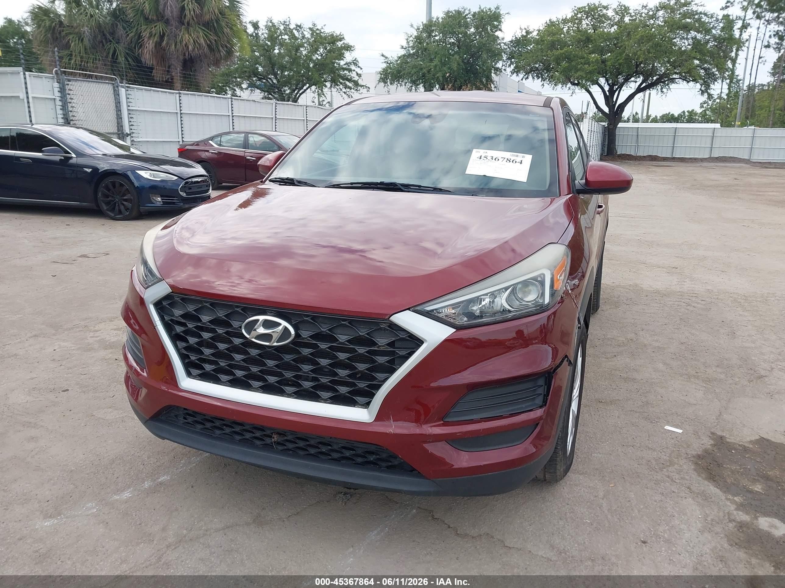 2019 Hyundai Tucson Se Burgundy vin: KM8J23A47KU999211