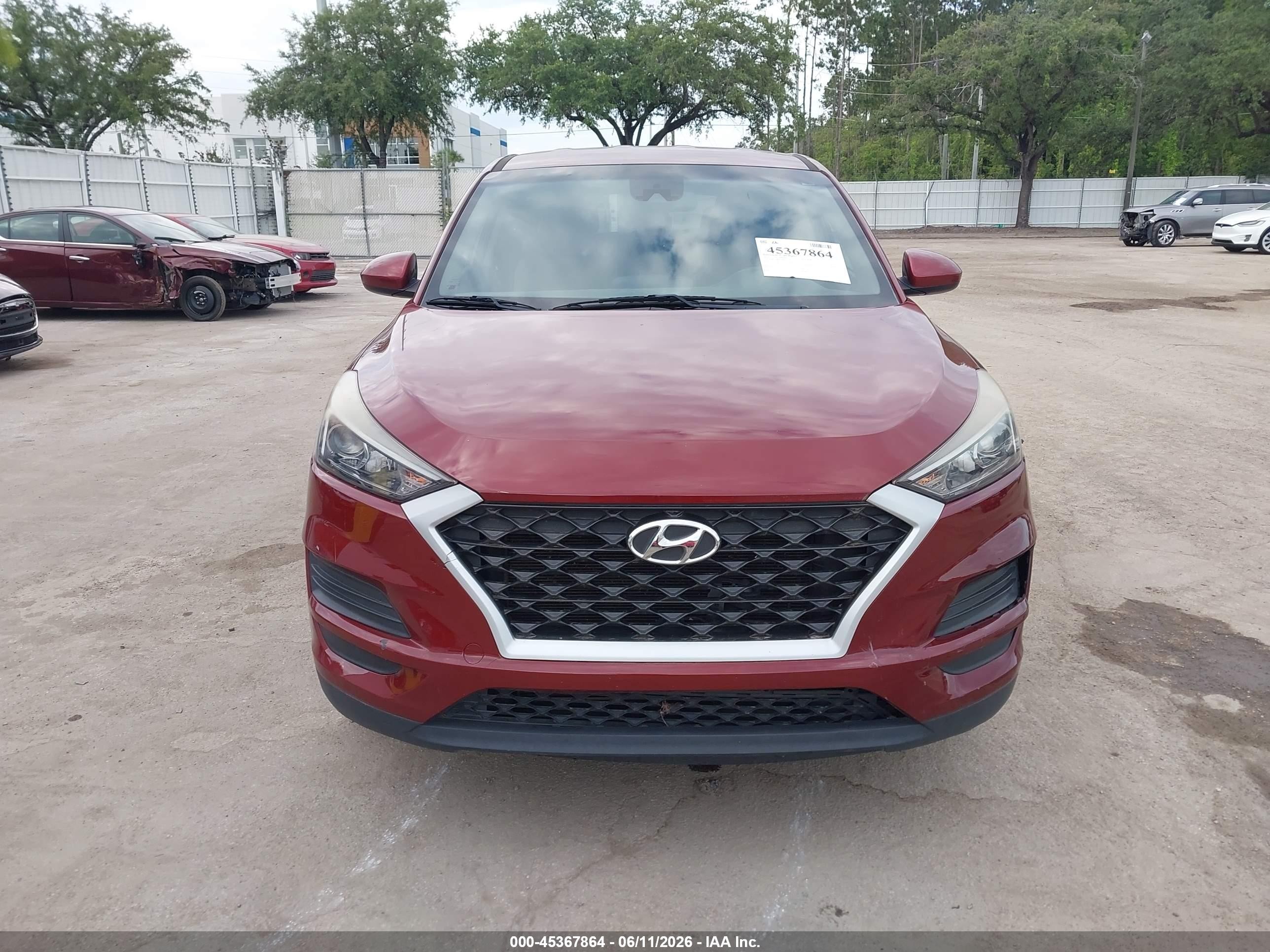 2019 Hyundai Tucson Se Burgundy vin: KM8J23A47KU999211