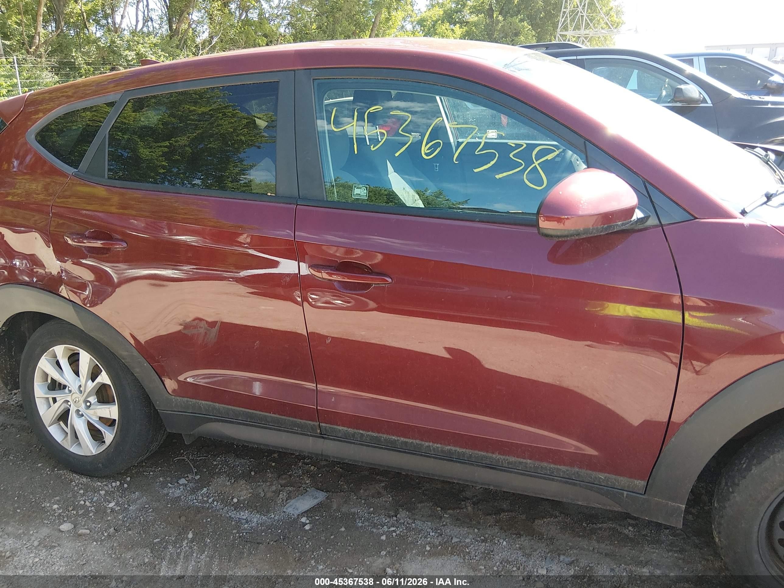 2019 Hyundai Tucson Se Красный vin: KM8J23A49KU845972