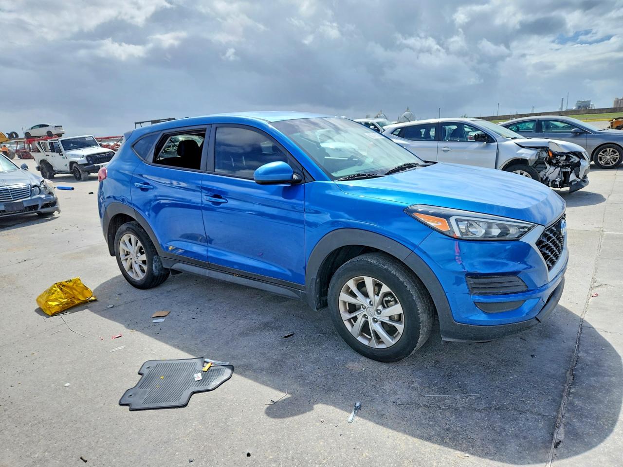 2021 Hyundai Tucson Se Blue vin: KM8J23A4XMU292798