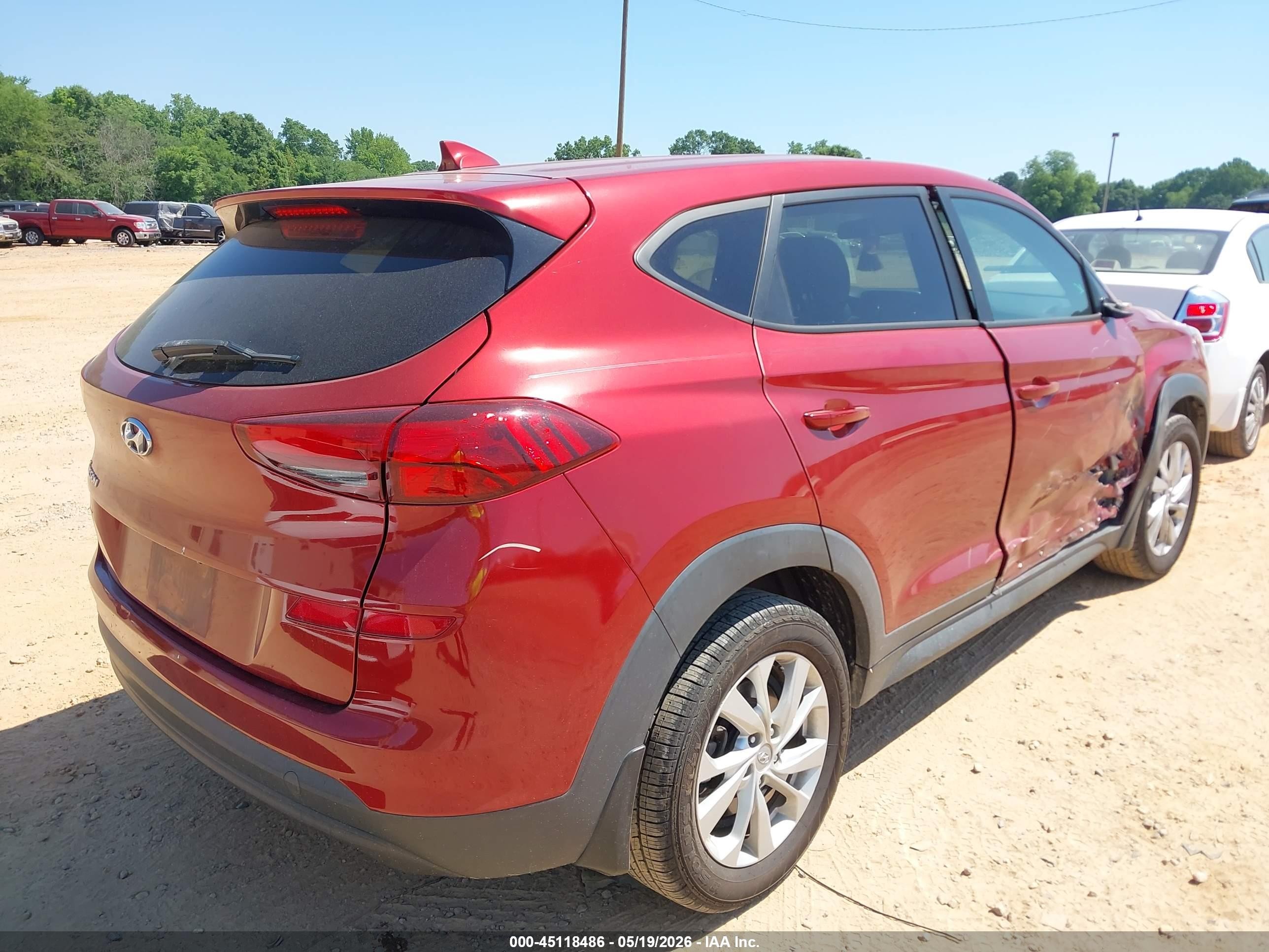 2021 Hyundai Tucson Se Red vin: KM8J23A4XMU326125