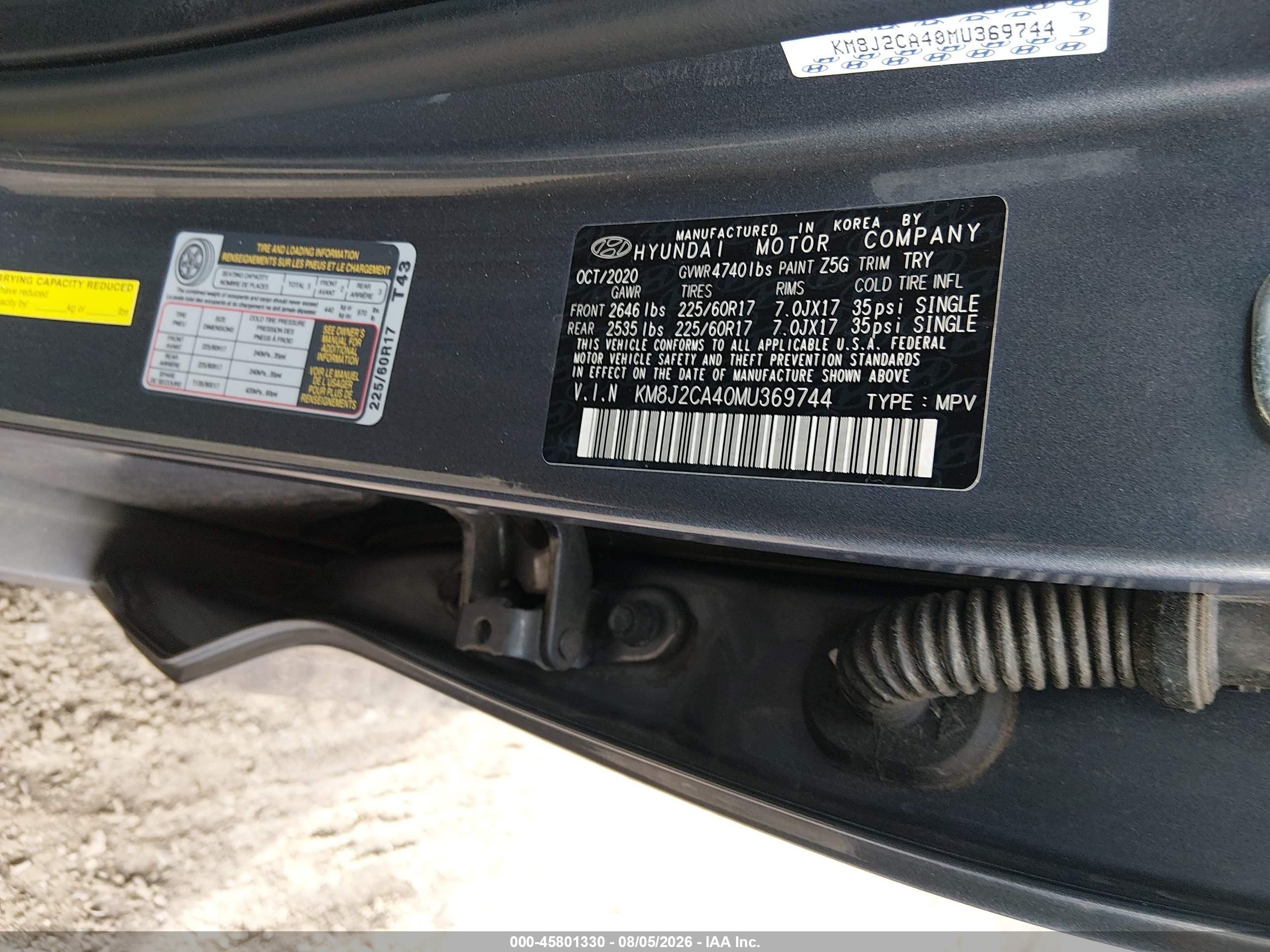 2021 Hyundai Tucson Se Navy vin: KM8J2CA40MU369744