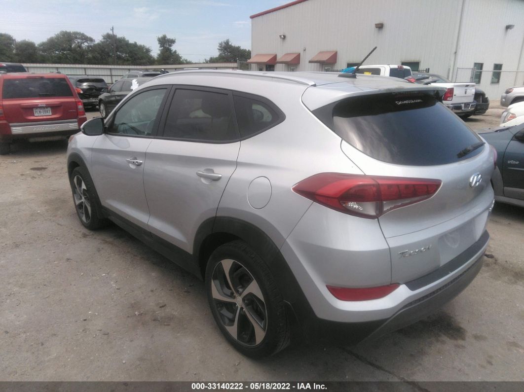 2016 Hyundai Tucson Sport Silver vin: KM8J33A21GU193965