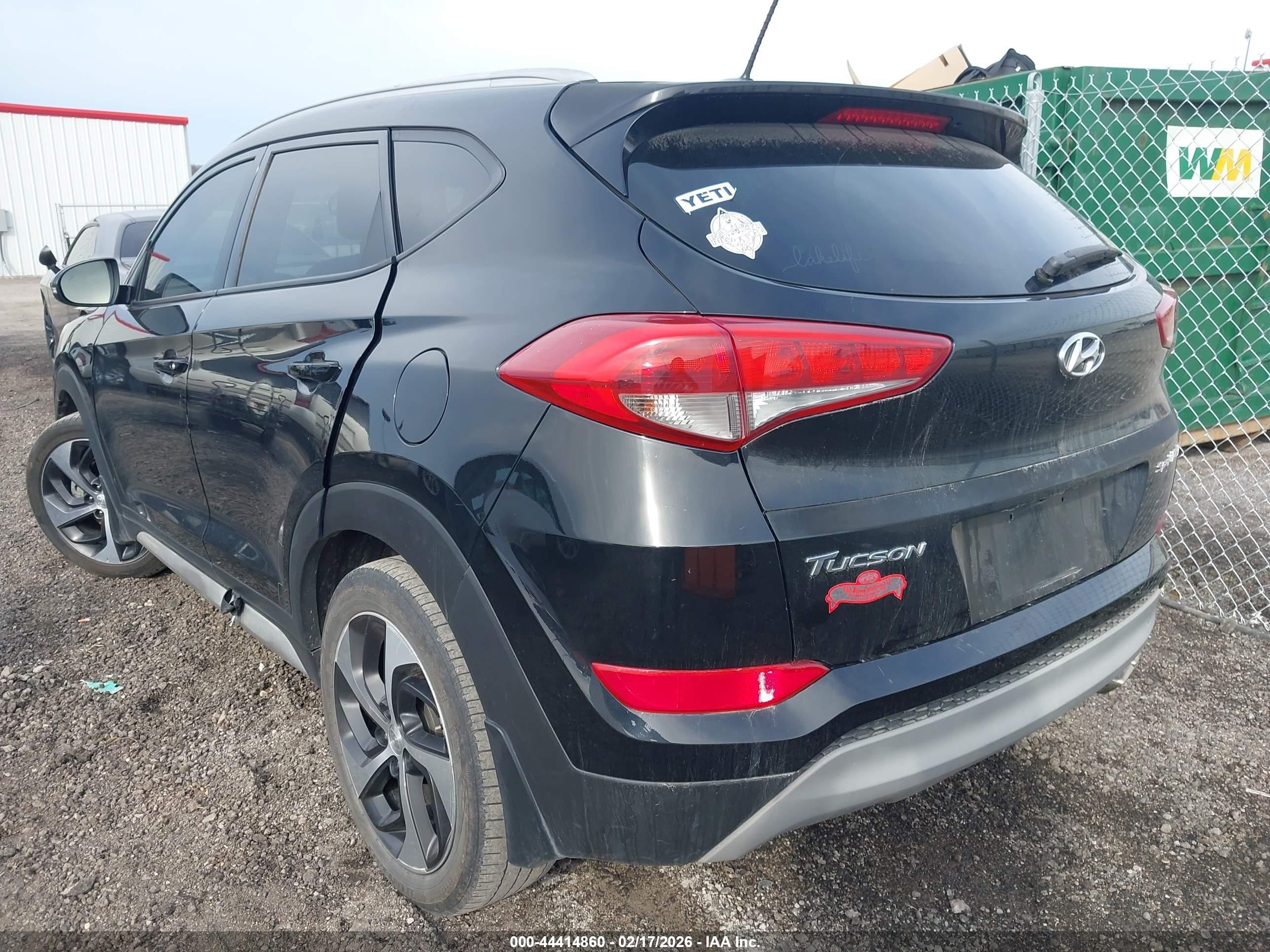 2017 Hyundai Tucson Sport Black vin: KM8J33A25HU583081