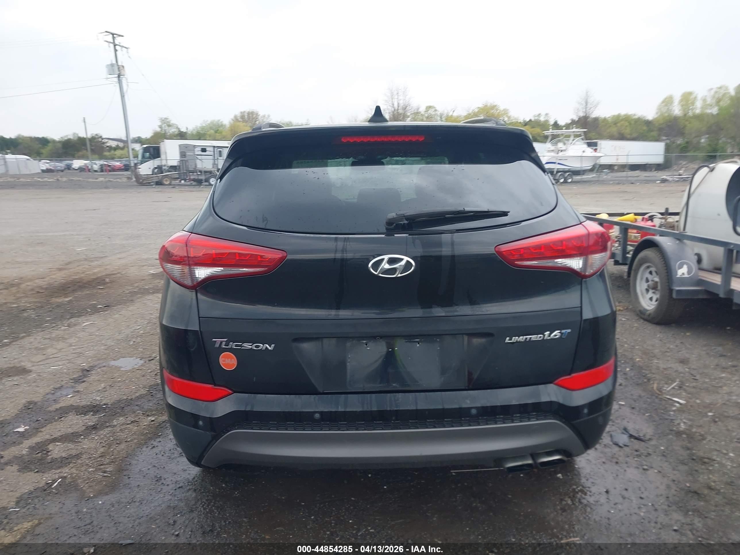2016 Hyundai Tucson Limited Black vin: KM8J33A2XGU089054