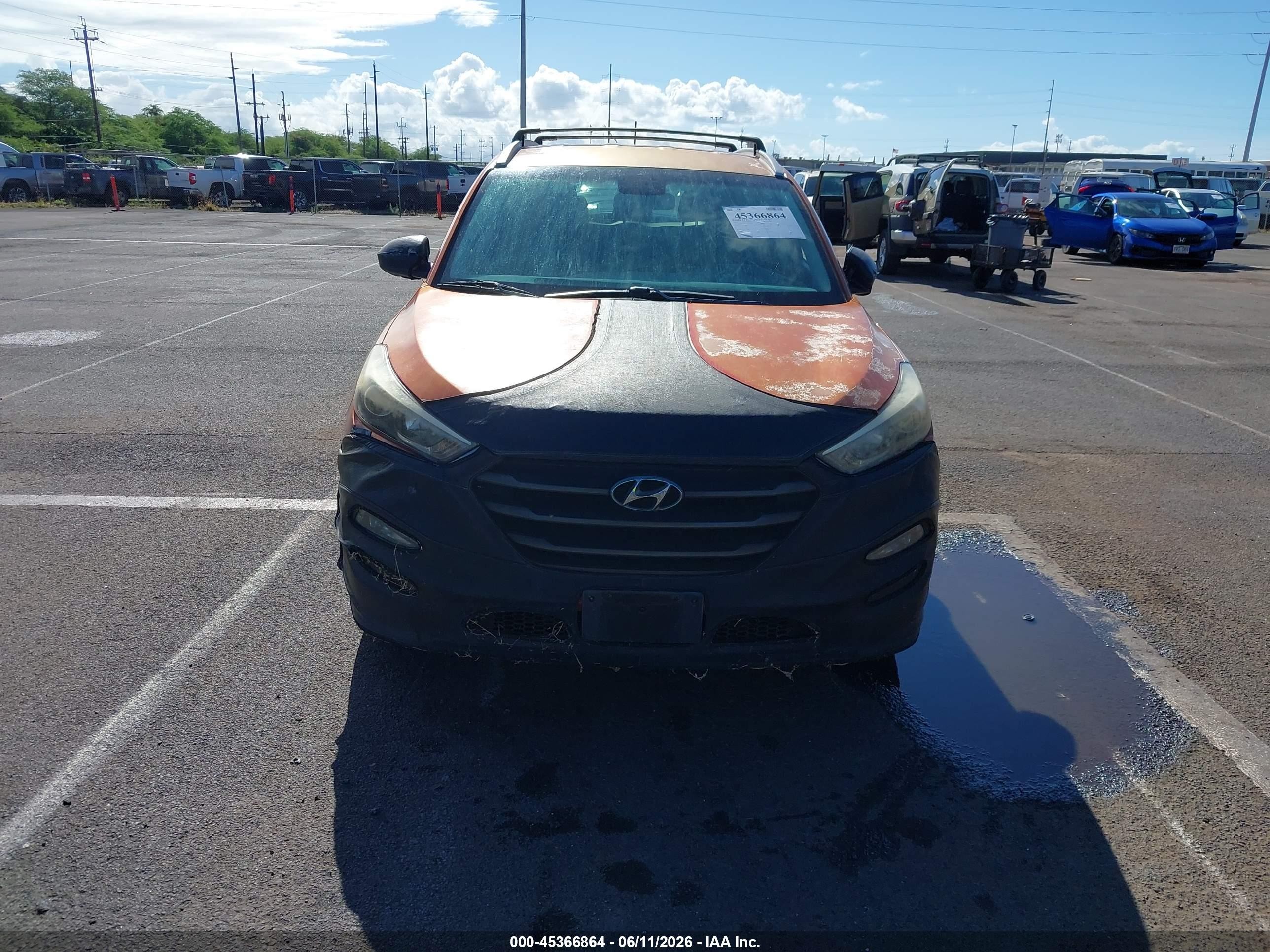 2016 Hyundai Tucson Sport Orange vin: KM8J33A2XGU143145