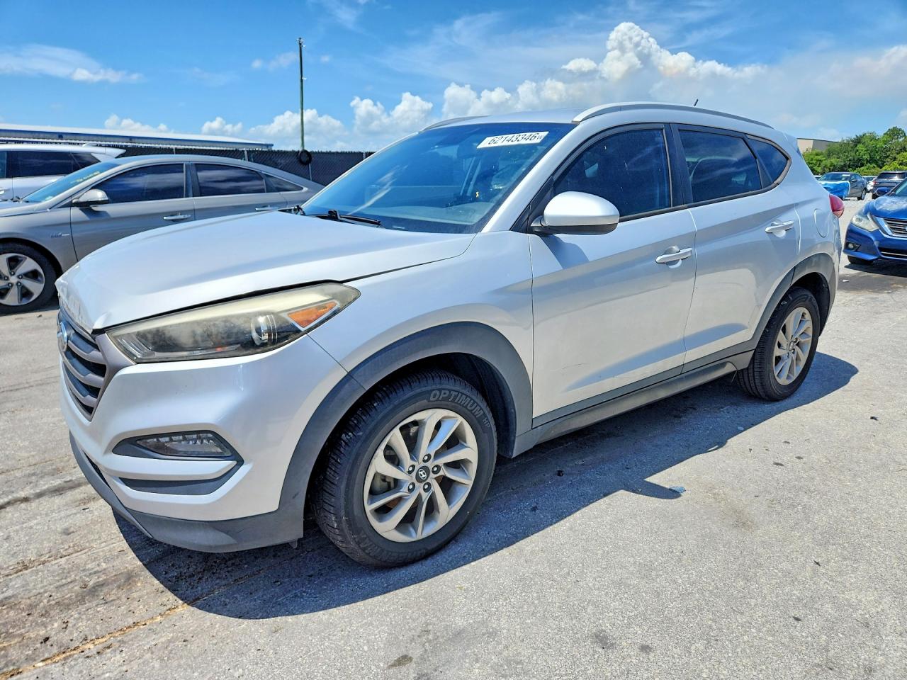 2016 Hyundai Tucson Se Silver vin: KM8J33A40GU137825