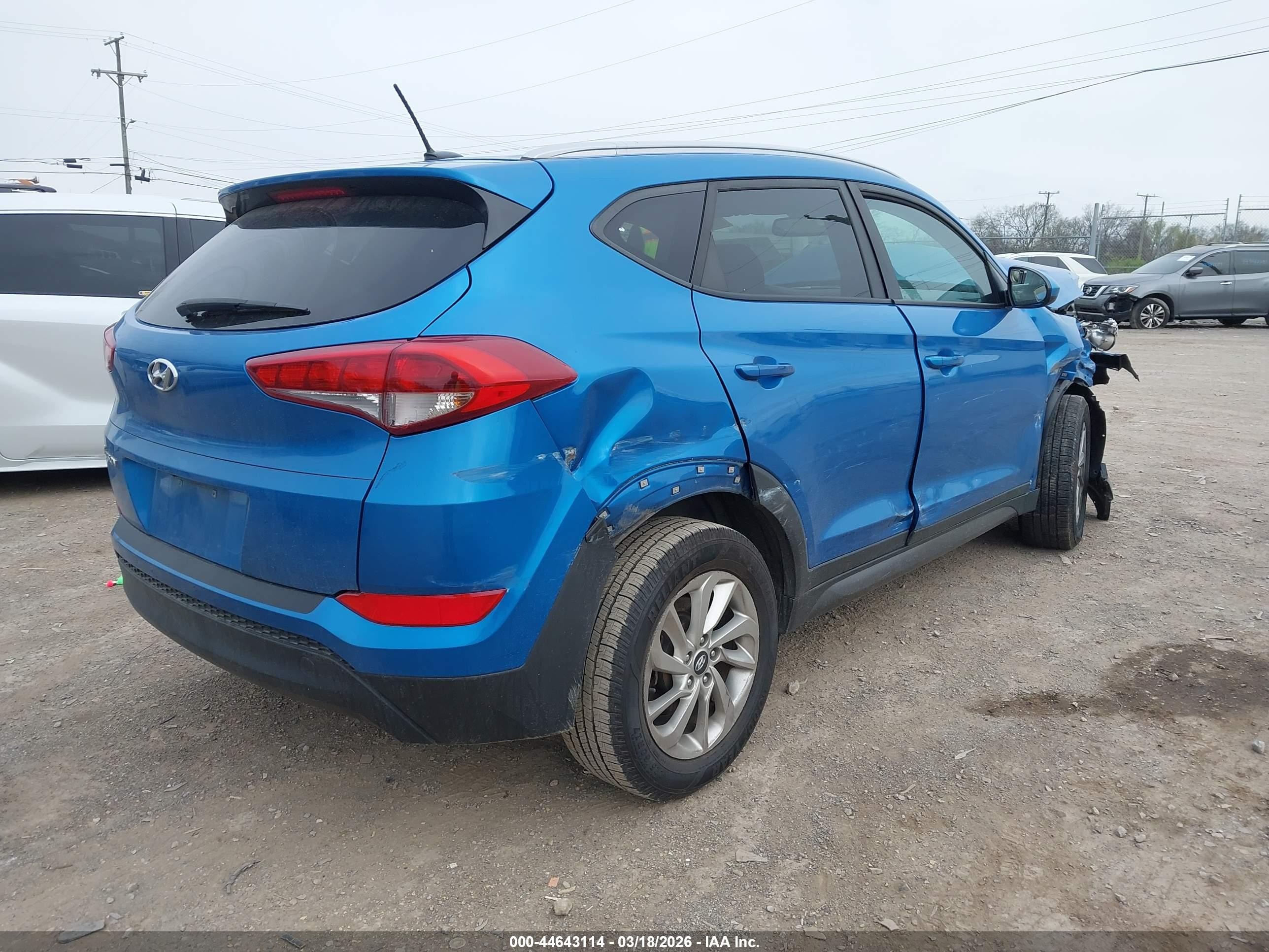 2016 Hyundai Tucson Se Синий vin: KM8J33A40GU194655