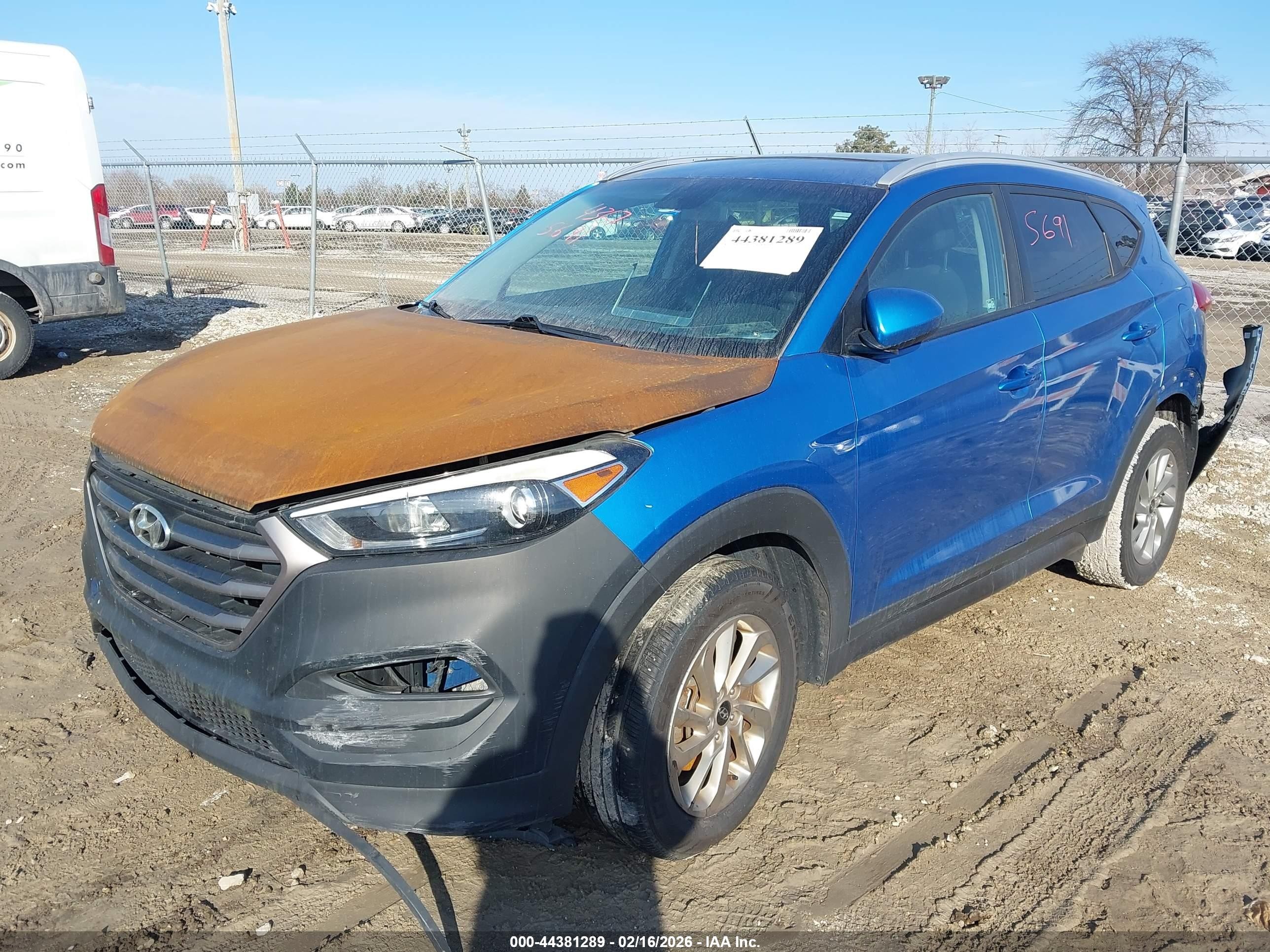 2016 Hyundai Tucson Se Синий vin: KM8J33A41GU224472