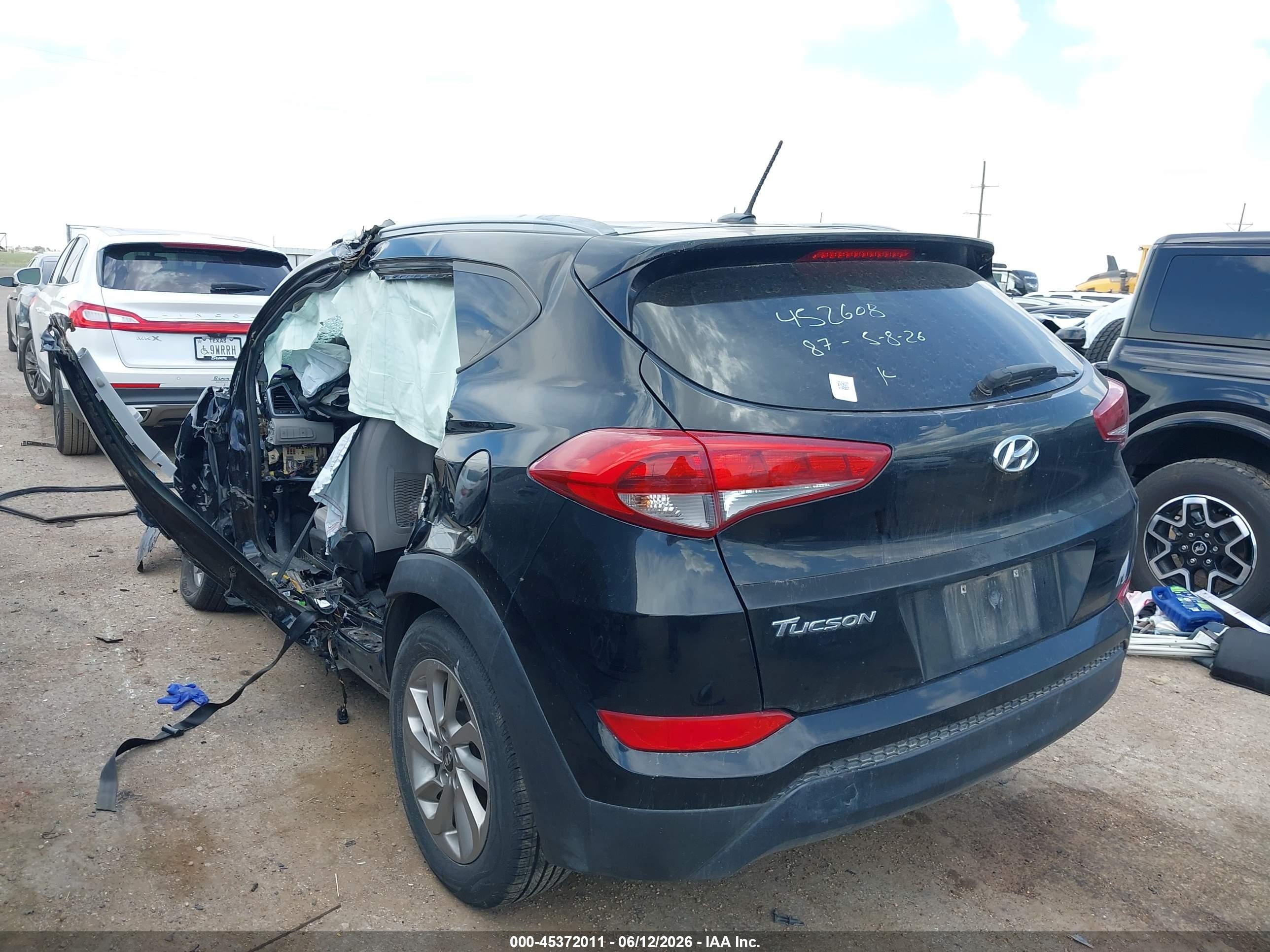 2016 Hyundai Tucson Se Black vin: KM8J33A42GU069799