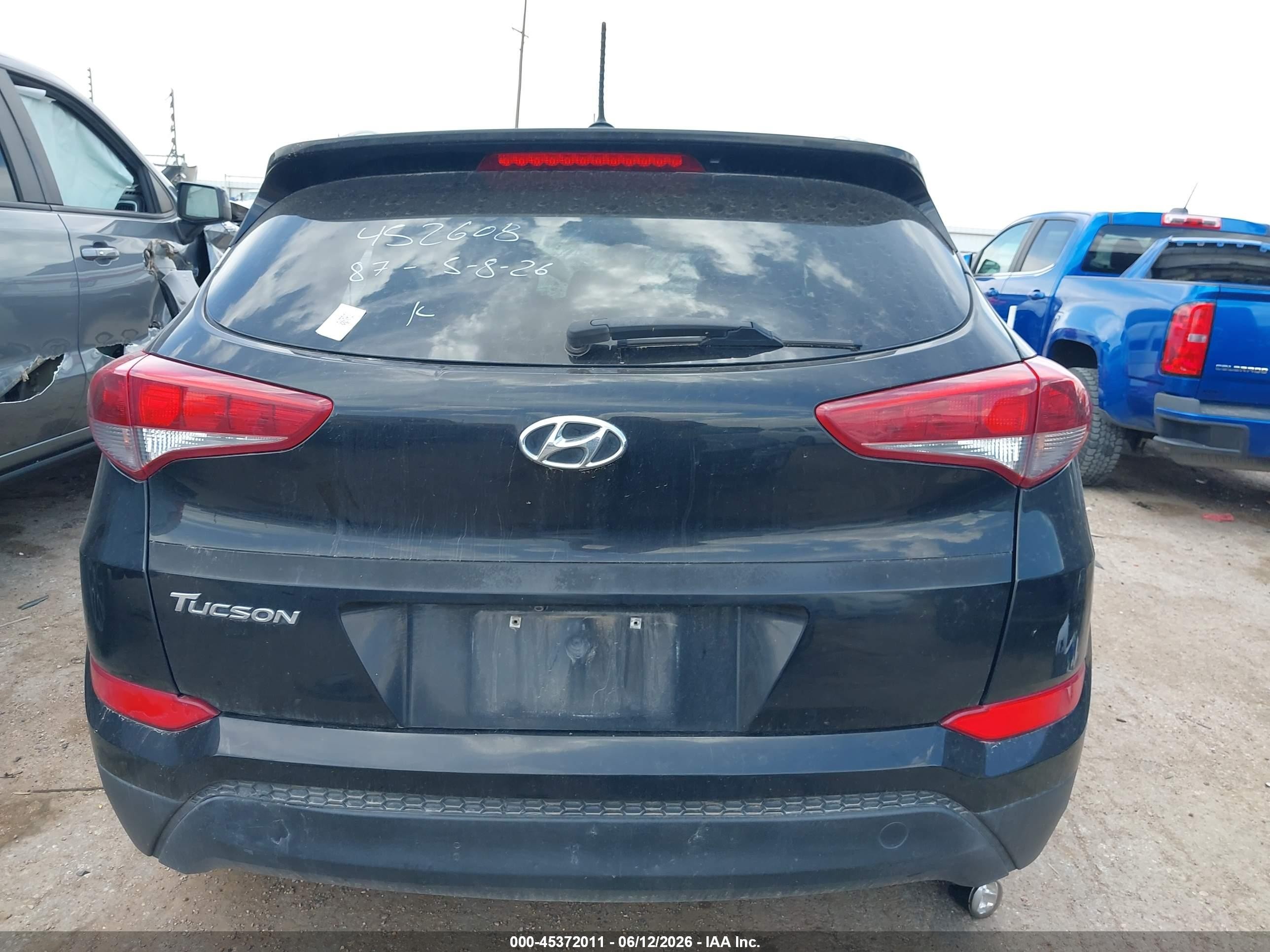2016 Hyundai Tucson Se Black vin: KM8J33A42GU069799