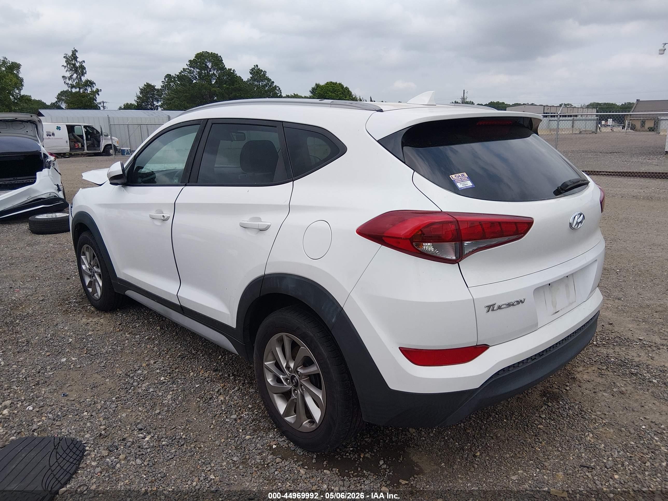 2018 Hyundai Tucson Sel Белый vin: KM8J33A48JU725902