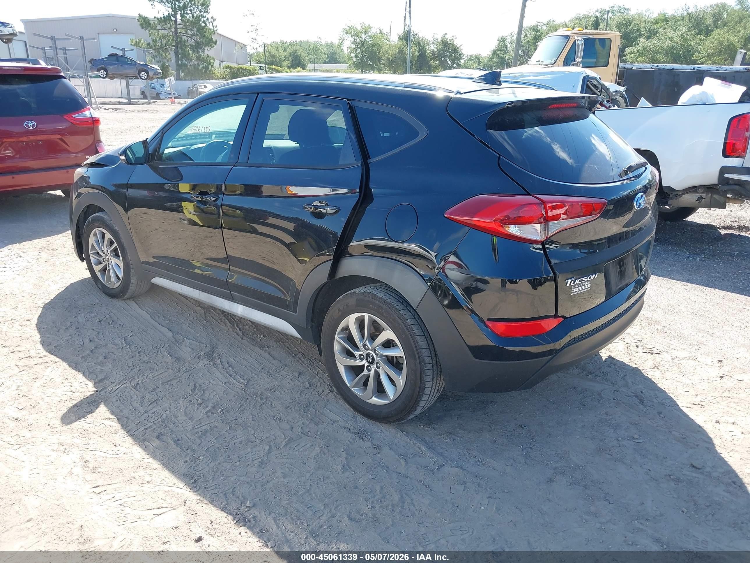 2018 Hyundai Tucson Sel Plus Черный vin: KM8J33A4XJU723245
