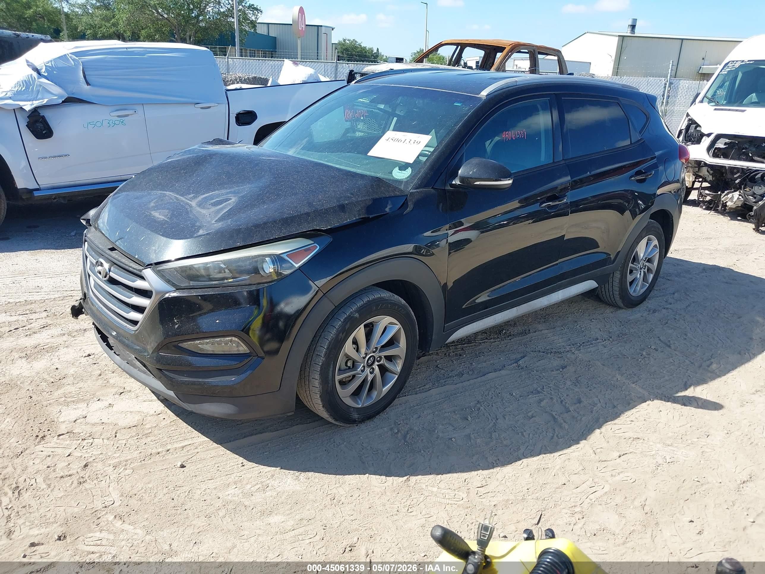 2018 Hyundai Tucson Sel Plus Черный vin: KM8J33A4XJU723245