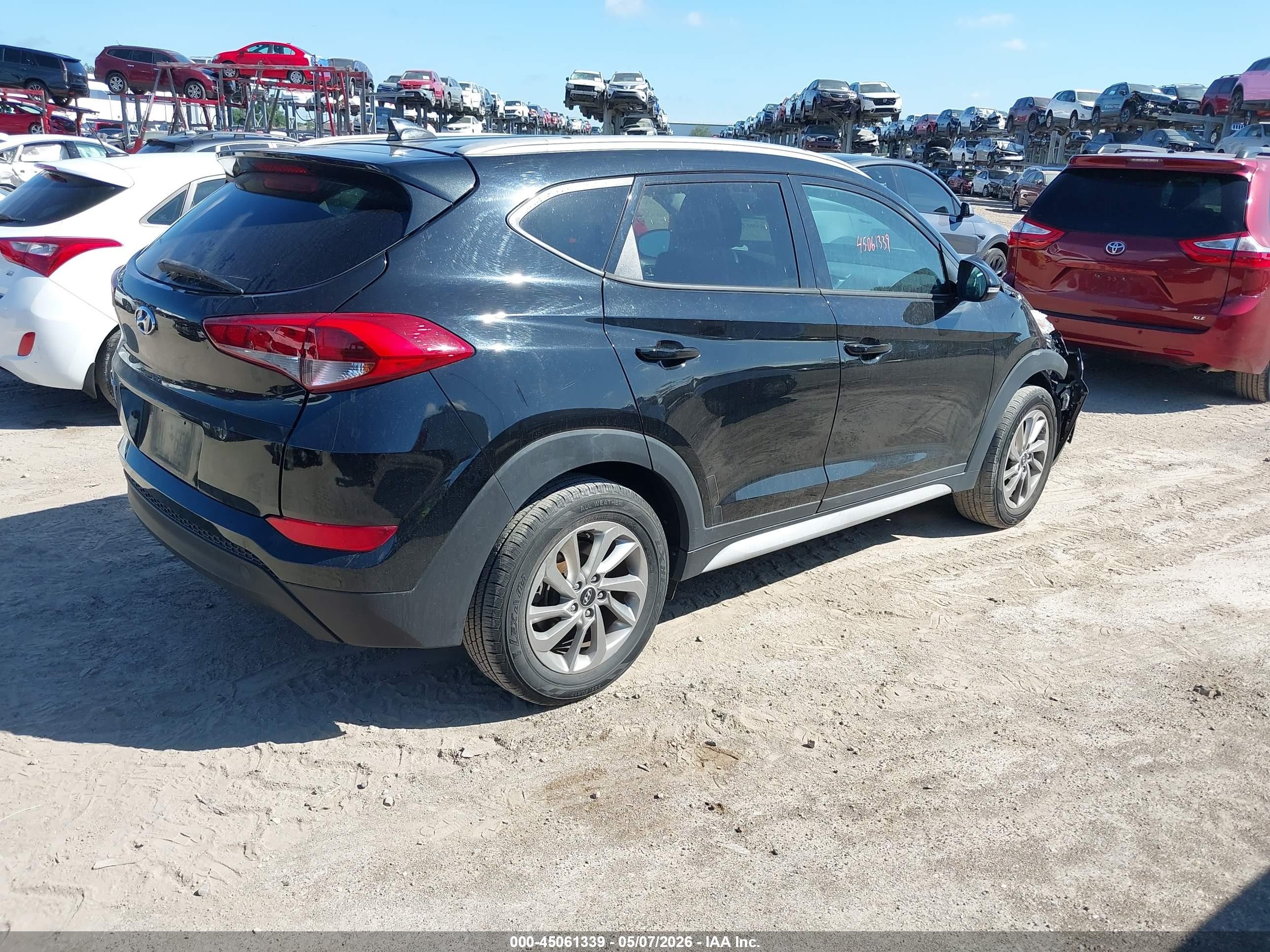 2018 Hyundai Tucson Sel Plus Черный vin: KM8J33A4XJU723245