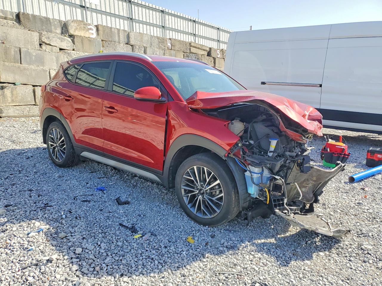 2021 Hyundai Tucson Red vin: KM8J33AL2MU349743