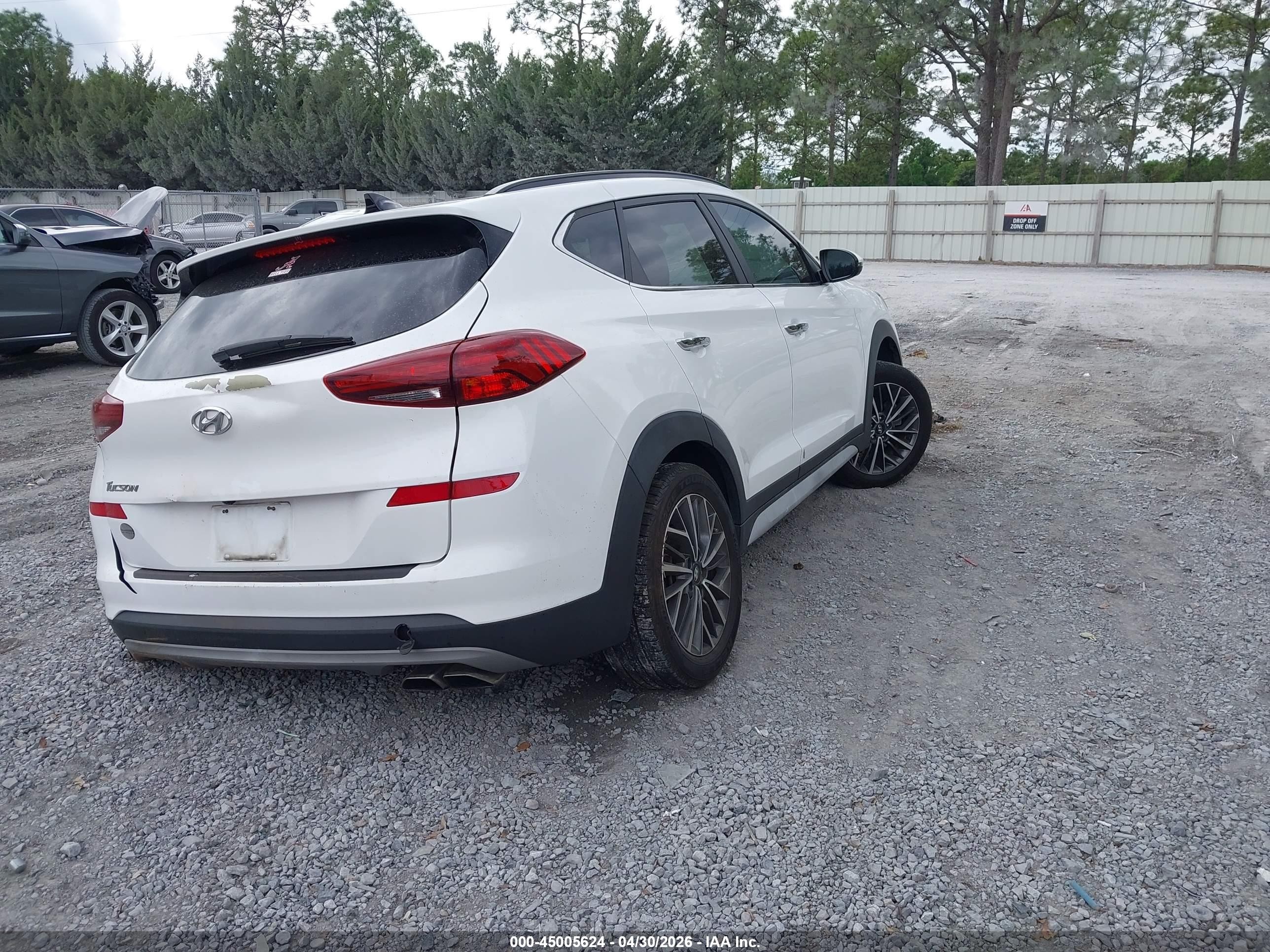 2021 Hyundai Tucson Ultimate White vin: KM8J33AL3MU324432