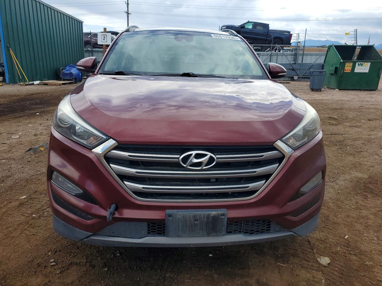 2016 Hyundai Tucson Limited Burgundy vin: KM8J3CA21GU236104