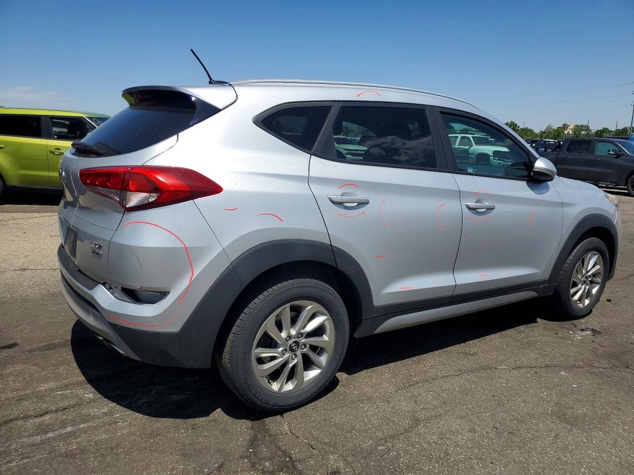 2017 Hyundai Tucson Eco Silver vin: KM8J3CA22HU320451