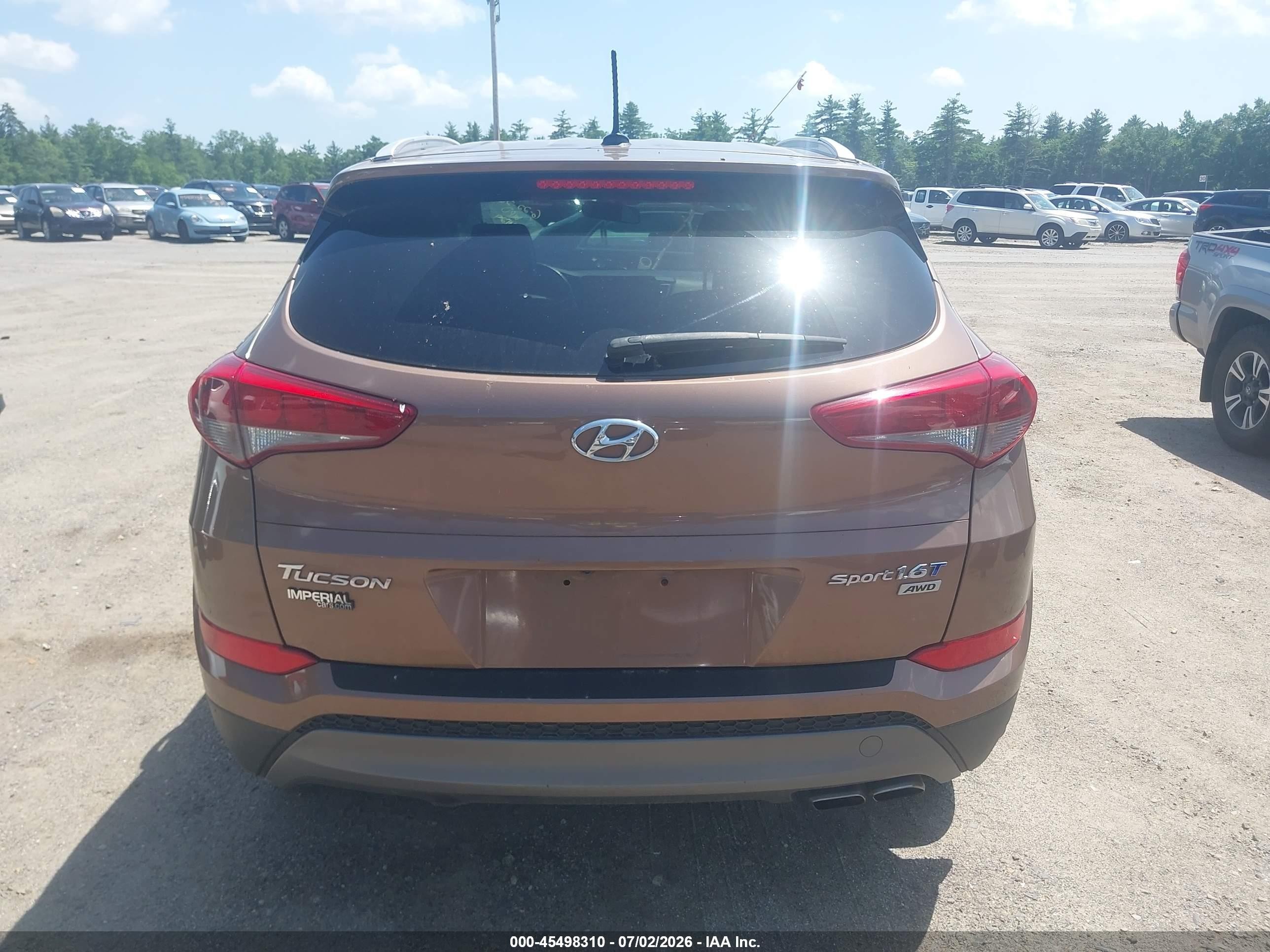 2016 Hyundai Tucson Sport Brown vin: KM8J3CA23GU247427
