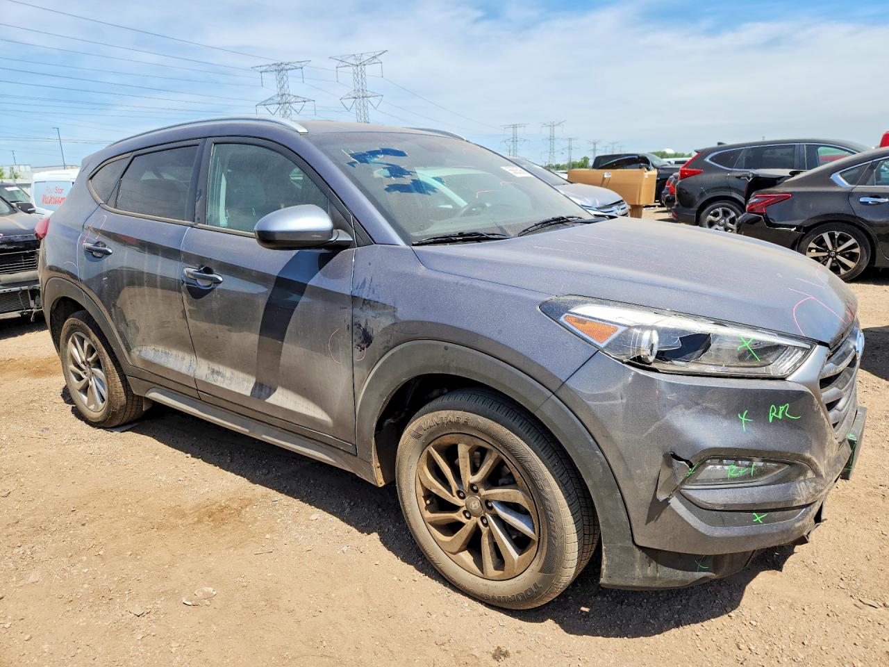 2018 Hyundai Tucson Sel Gray vin: KM8J3CA41JU752066