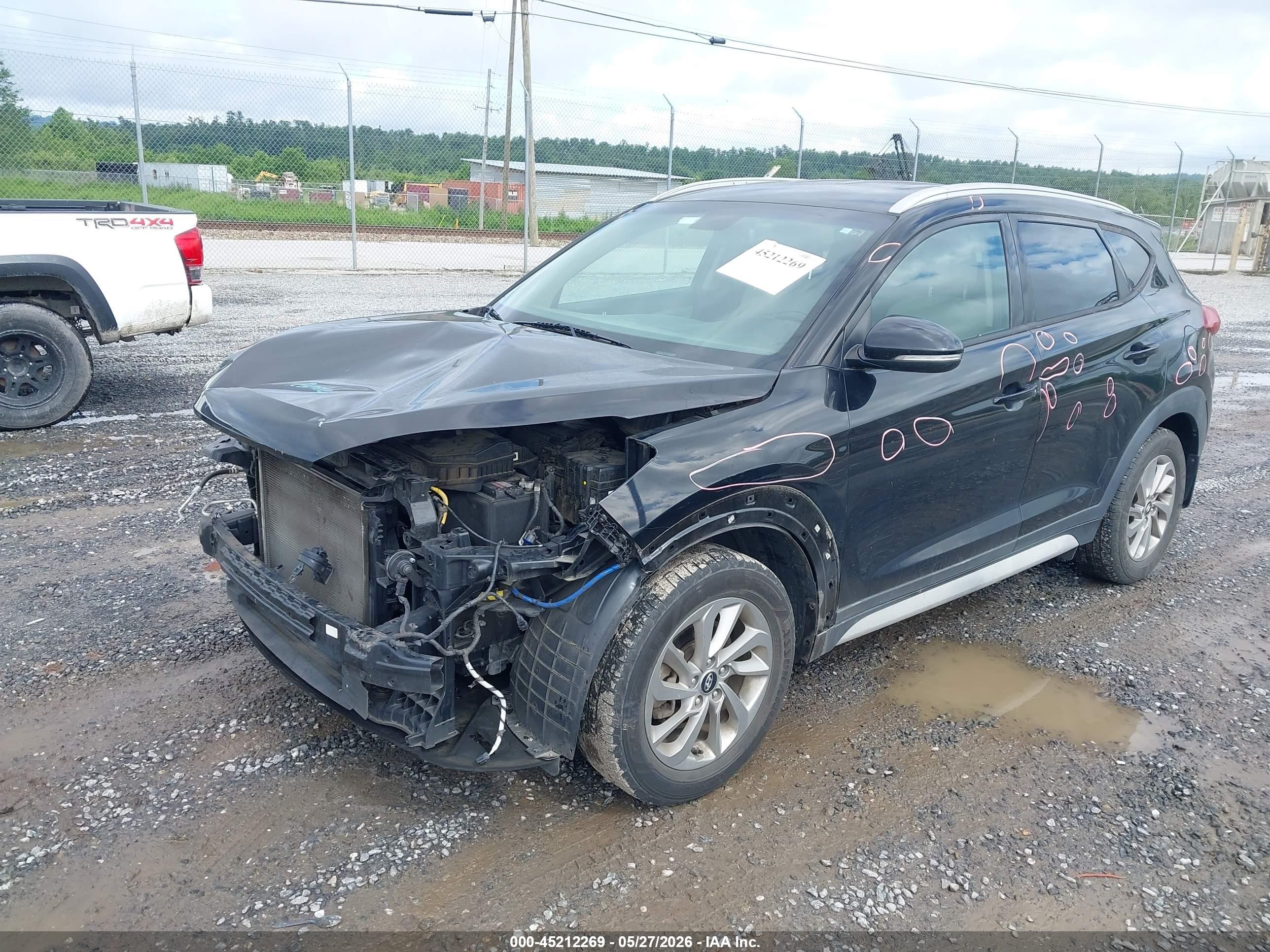 2017 Hyundai Tucson Se Plus Черный vin: KM8J3CA44HU433884